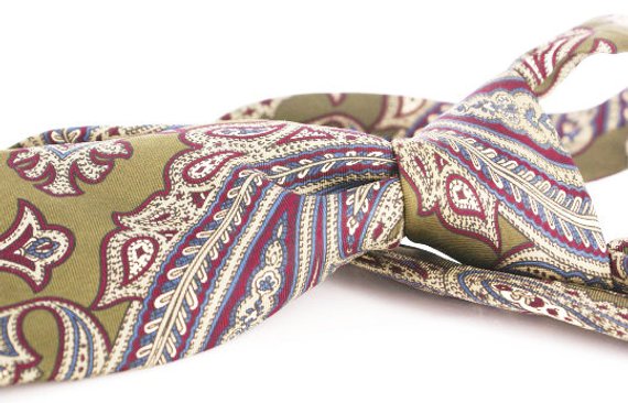 Vintage Halston paisley silk necktie