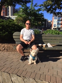 Coffee with these two during our last morning in Halifax.