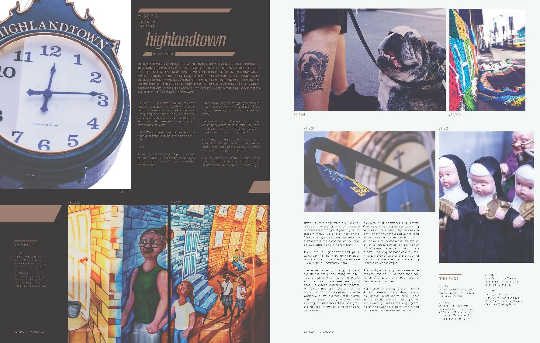 Highlandtown: Magazine Article & Spread