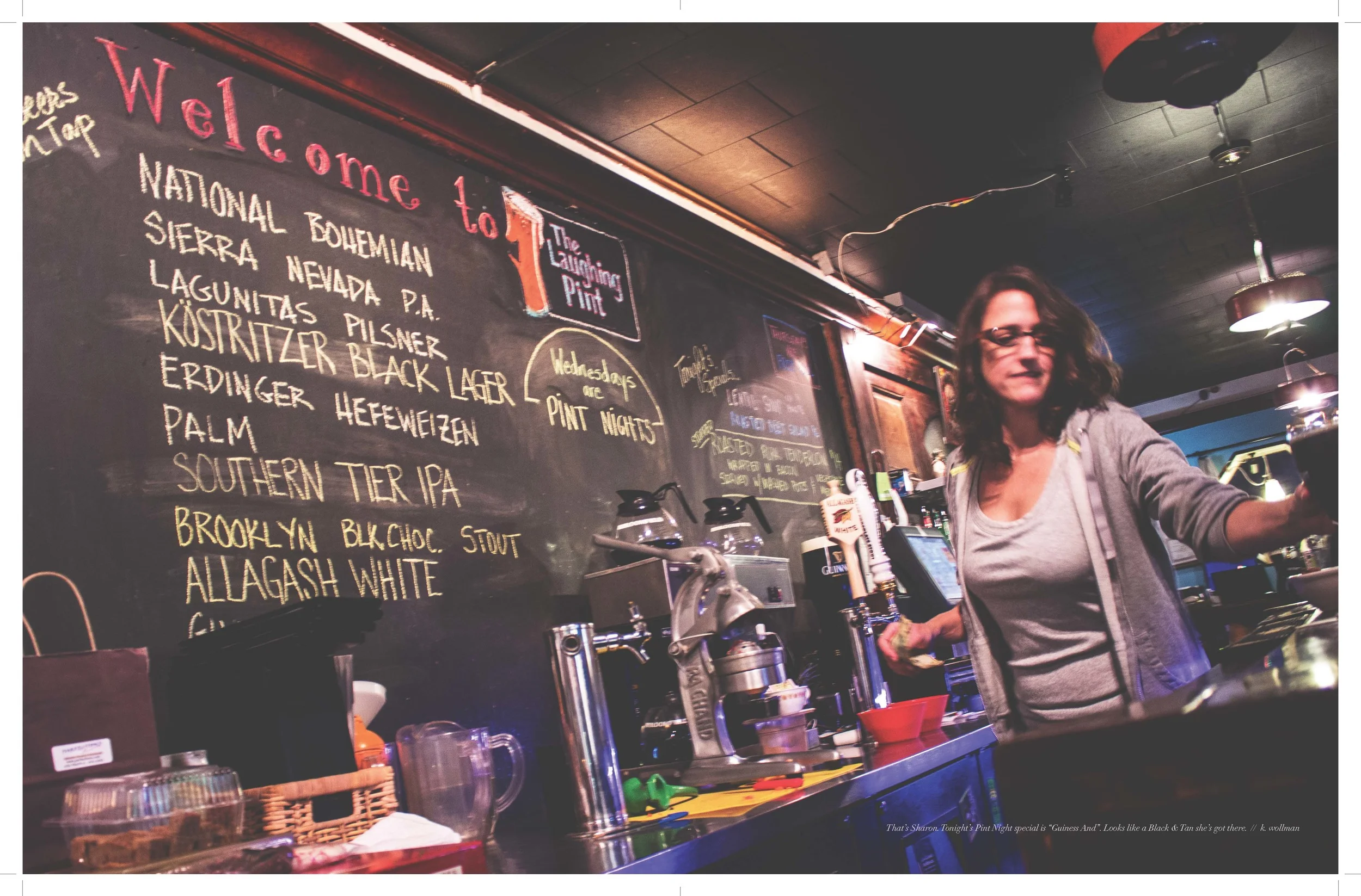 Laughing Pint: Magazine Article & Spread