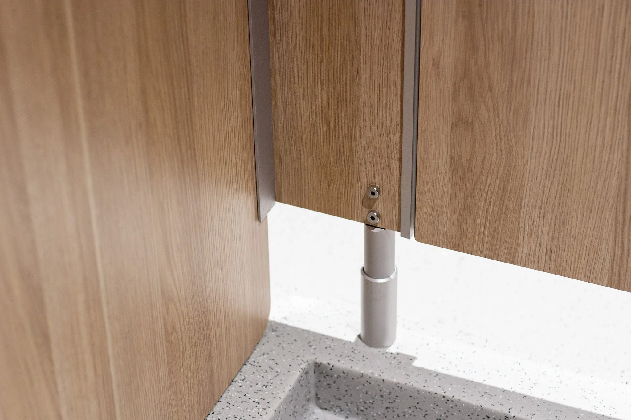 Freeform Toilet Cubicle Feet and base of shower