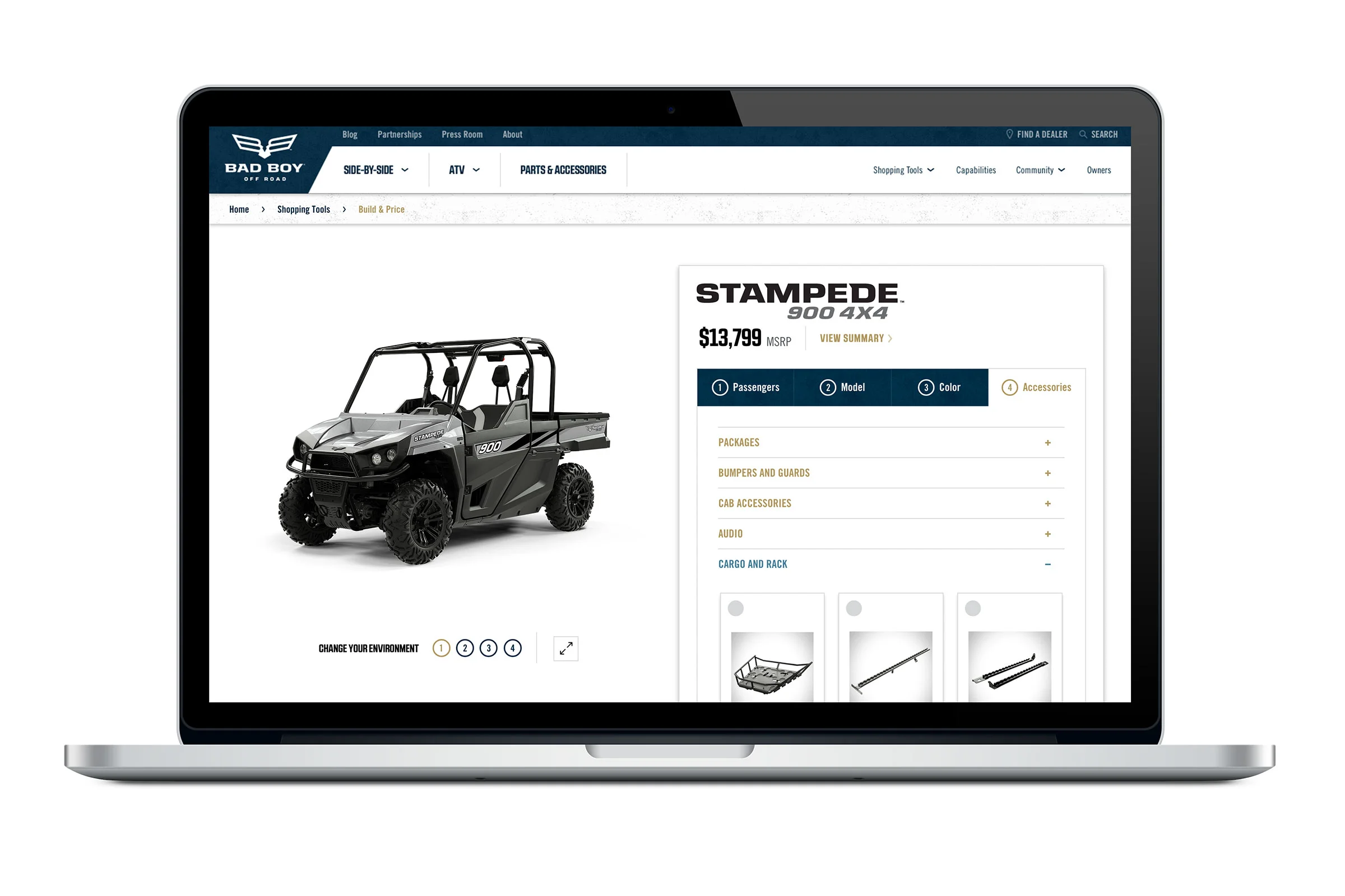 Bad Boy Off Road: Website - Vehicle Builder