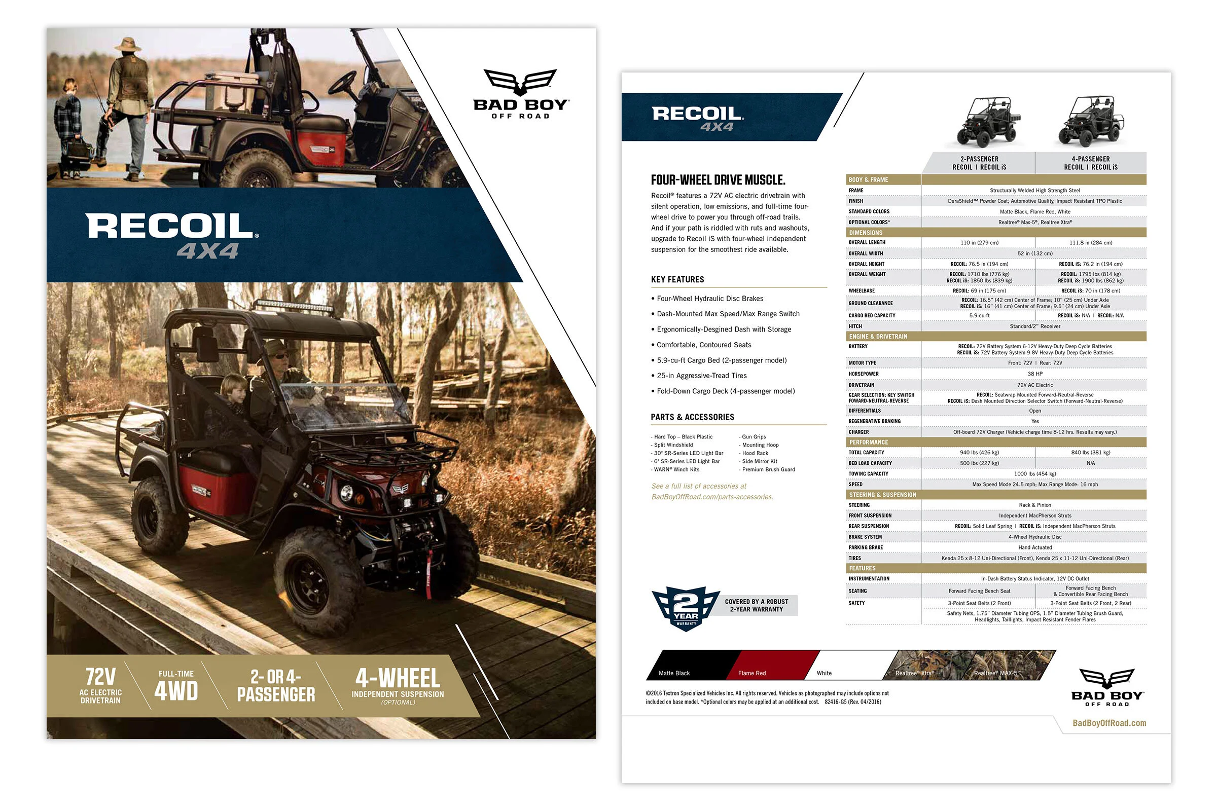 Bad Boy Off Road: Recoil Sell Sheet