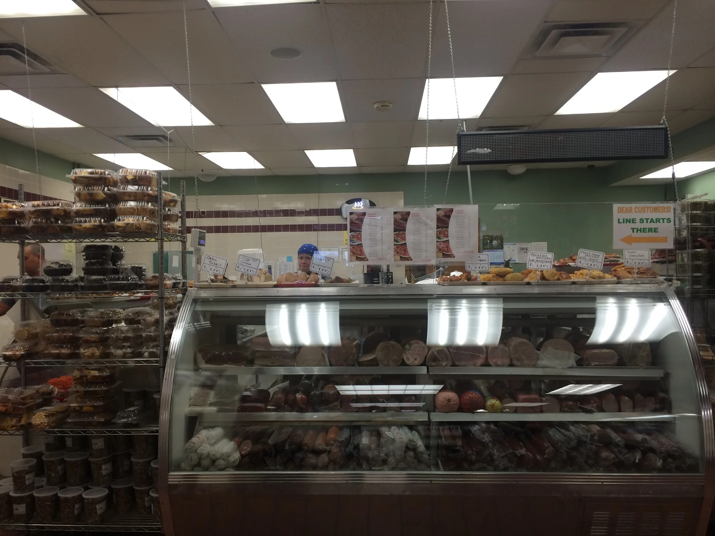 Deli counter inside of the Bazaar on Cambridge, quite perfect