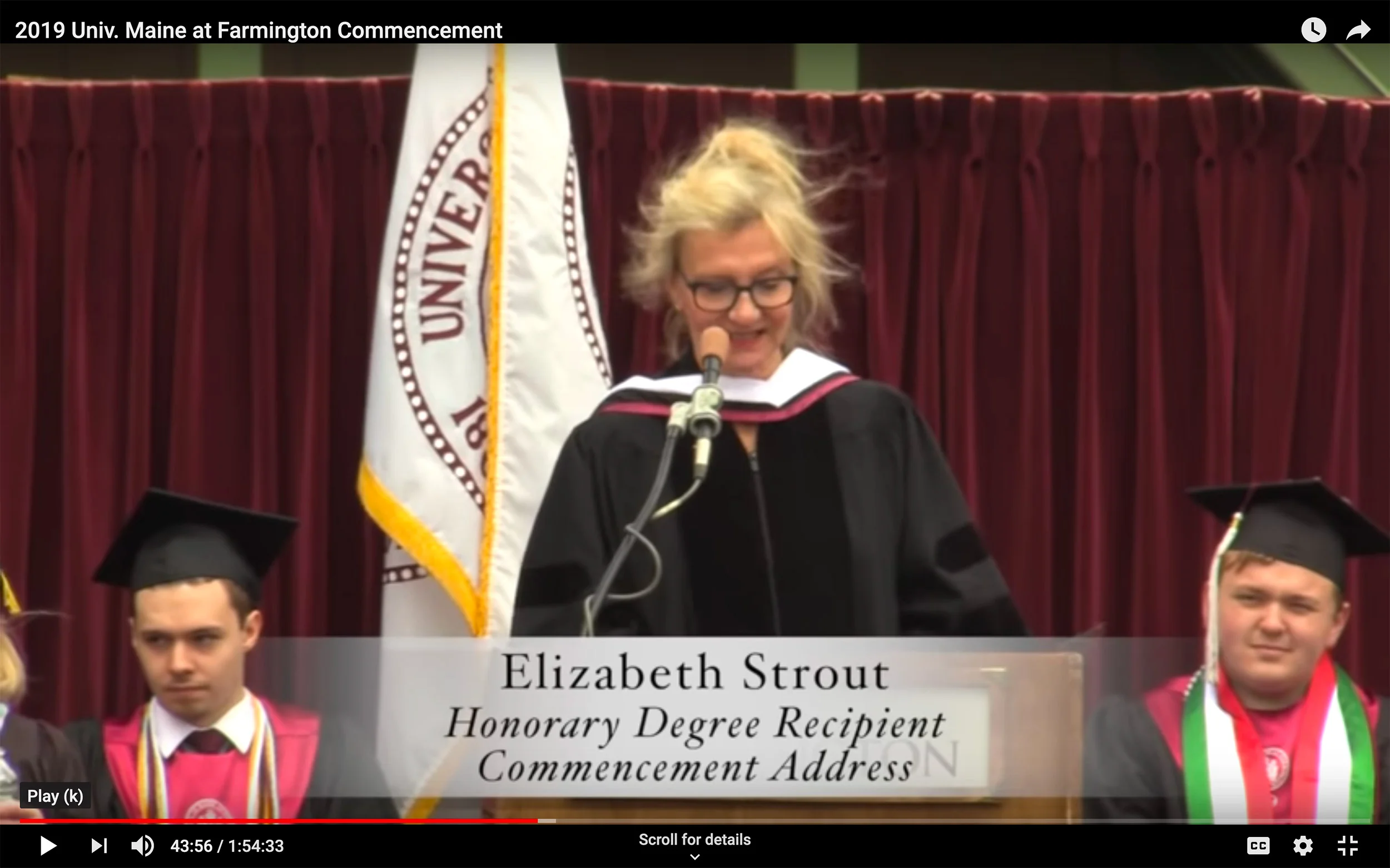 2019 Commencement Address, University of Maine at Farmington