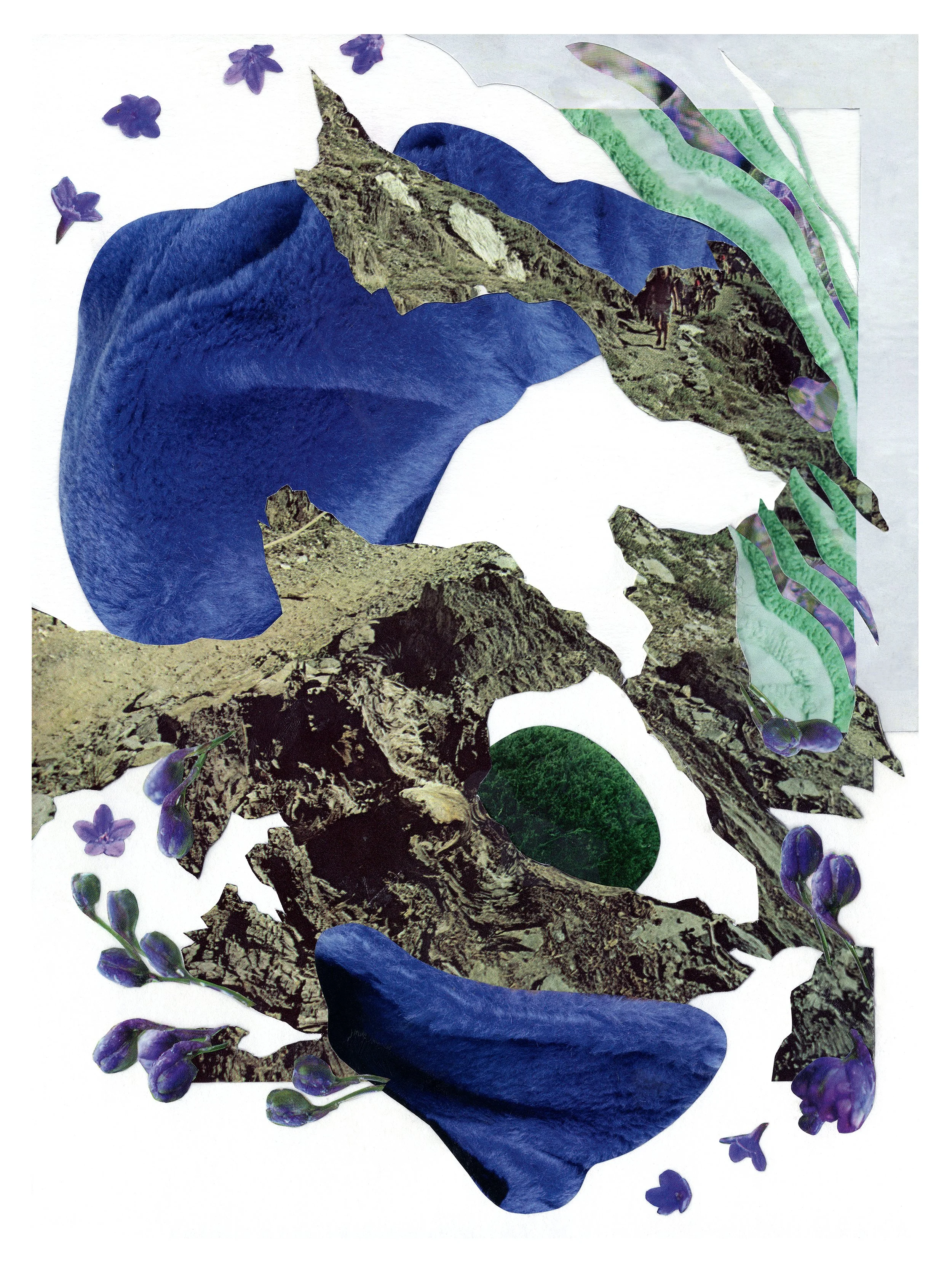   Rite   2023  Collage on paper  9 × 12” 