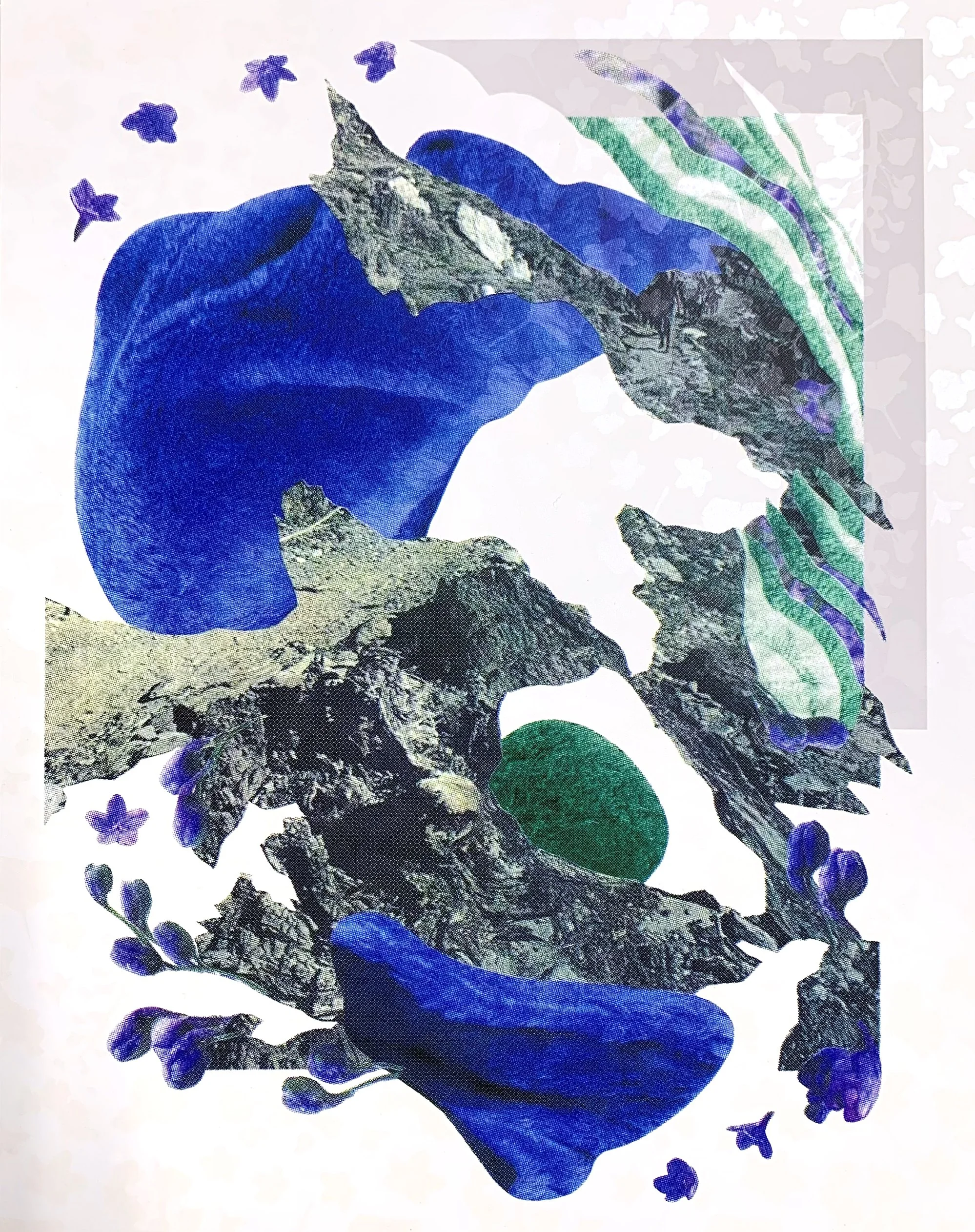   Rite   Six-color screen print adapted from collage  2024 