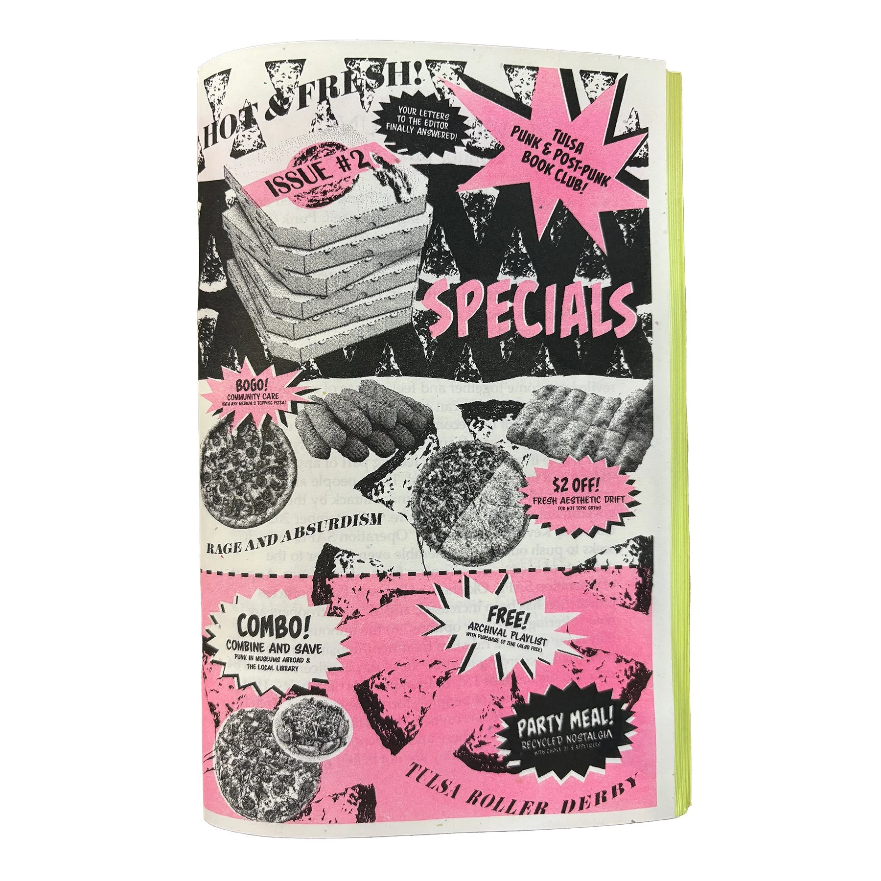  Punk &amp; Post-Punk Book Club Zine - Issue #2  60 page, three-color Riso printed zine  2025  Written contributions from book club members.   Design, layout, and separations by me.   Riso printing by Friendship Print Guild. 