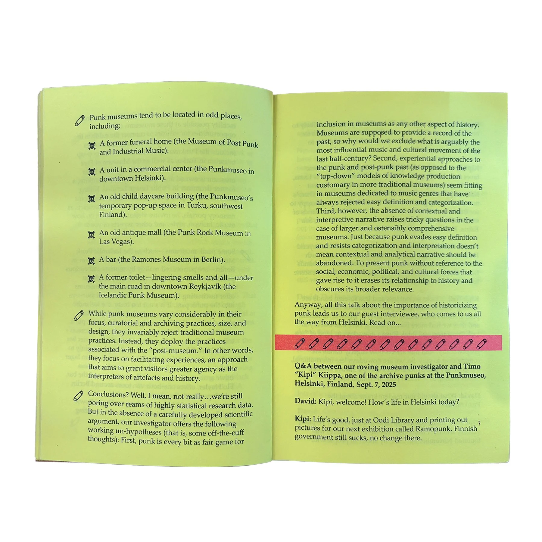  Punk &amp; Post-Punk Book Club Zine - Issue #2  Excerpt  2025 