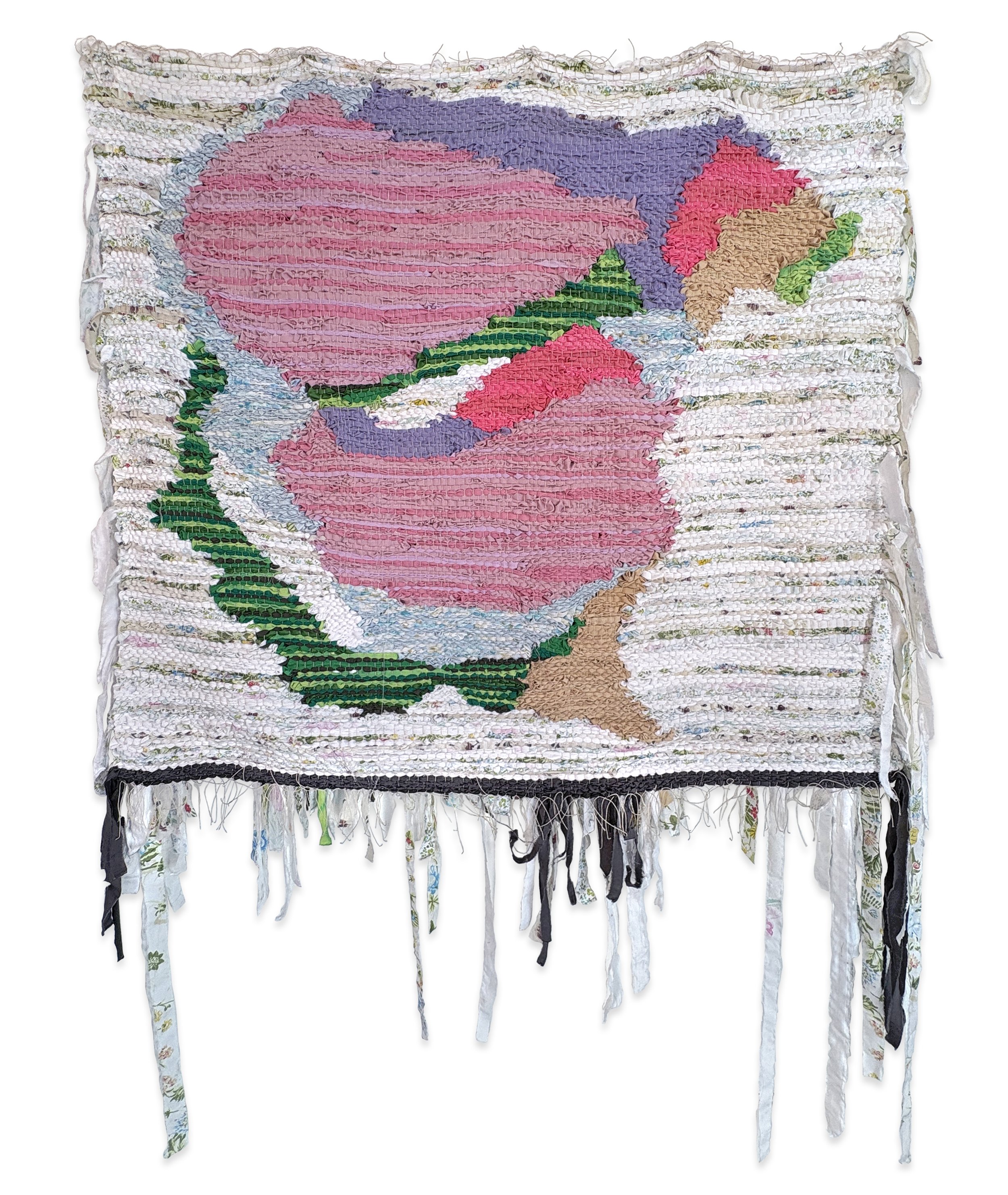   Figure Study   2026  Fabric scrap weaving made on a hand-built loom  42 × 55” 