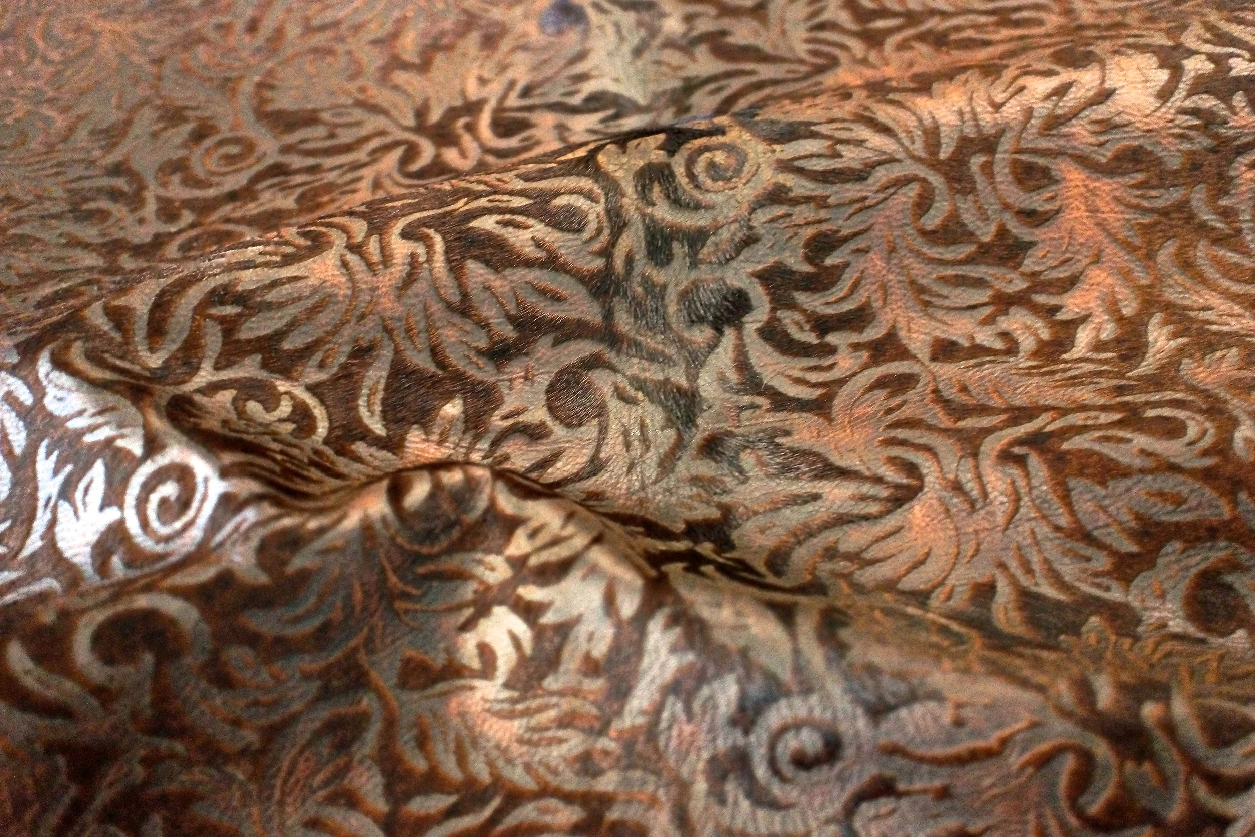 "Constance" on hand-tinted brown calf