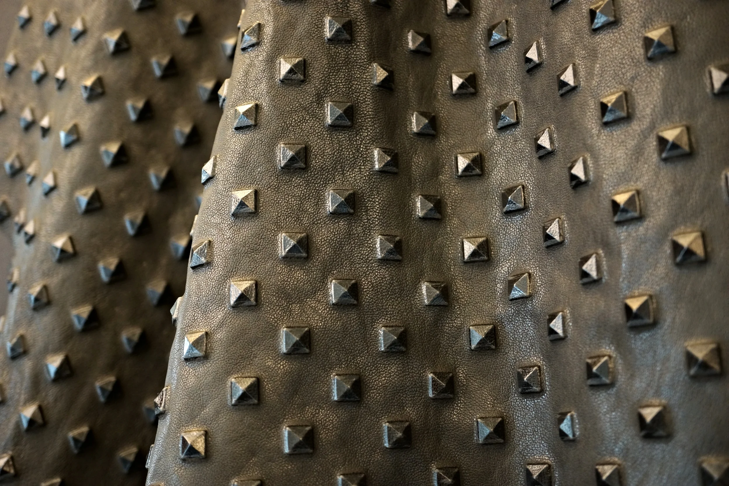 black embossed studs