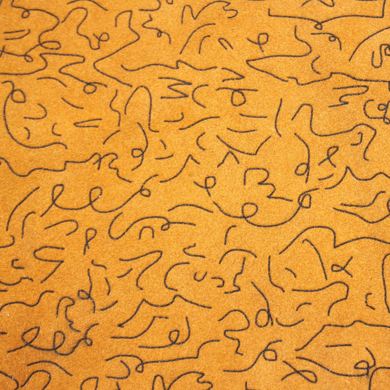 etched on halston suede in tangerine