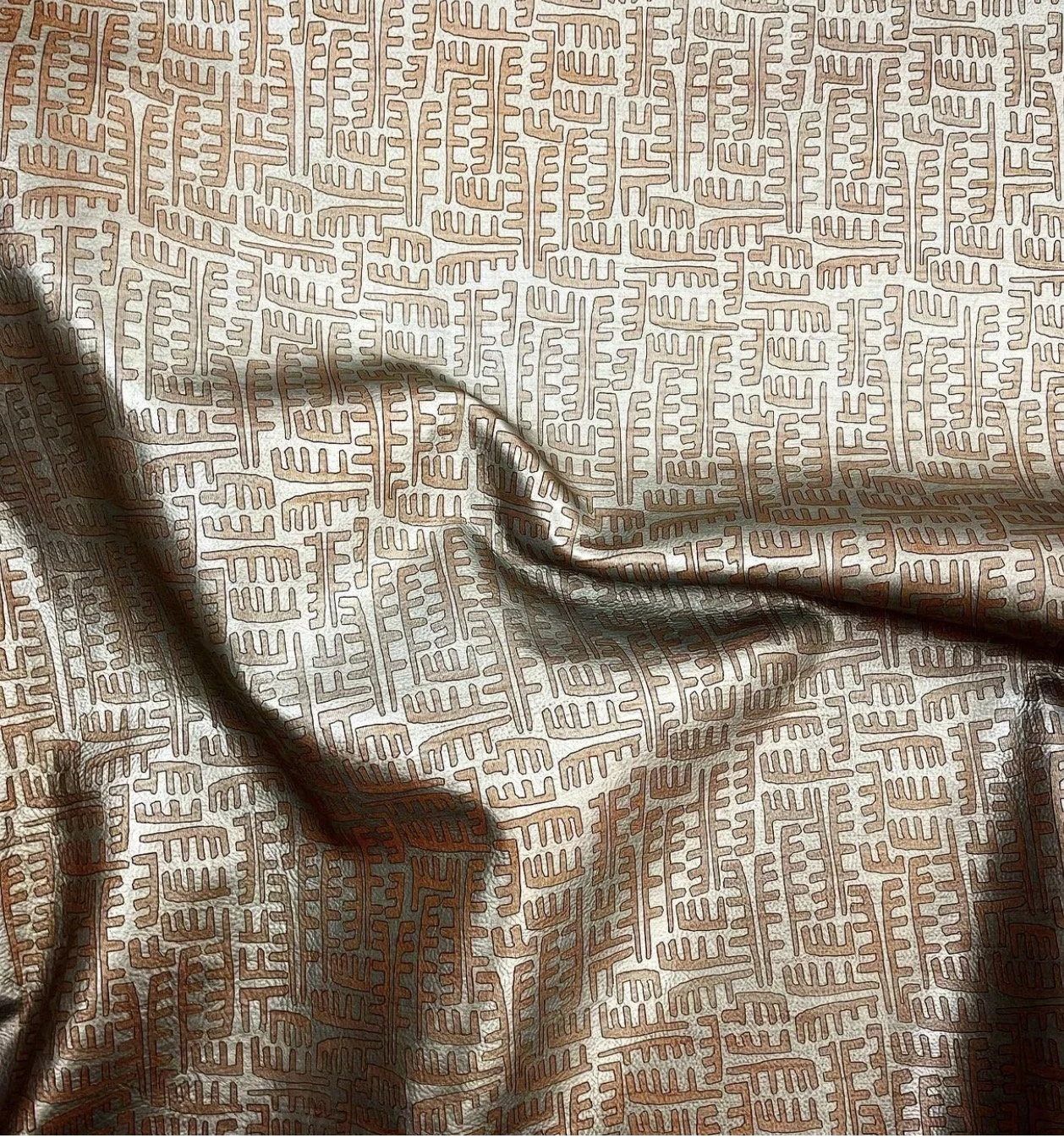 custom engraved on Maude leather in clove with silver brushed finish