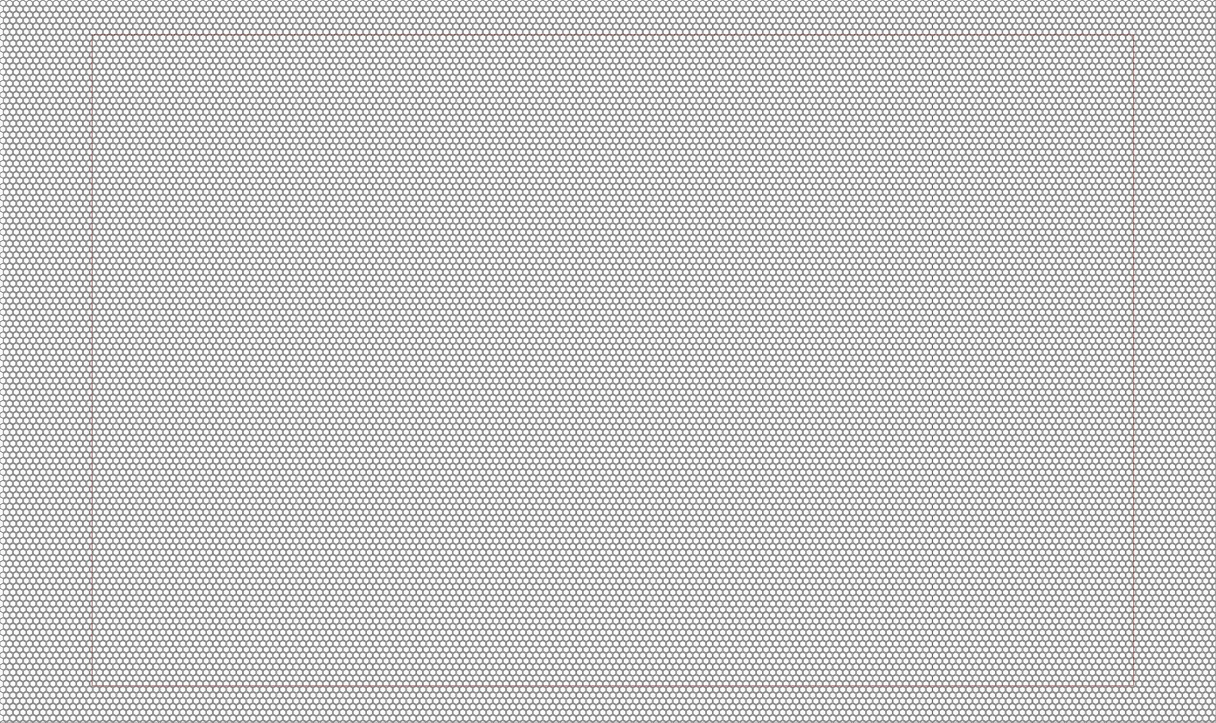 approximate layout of 30" x 48" panel