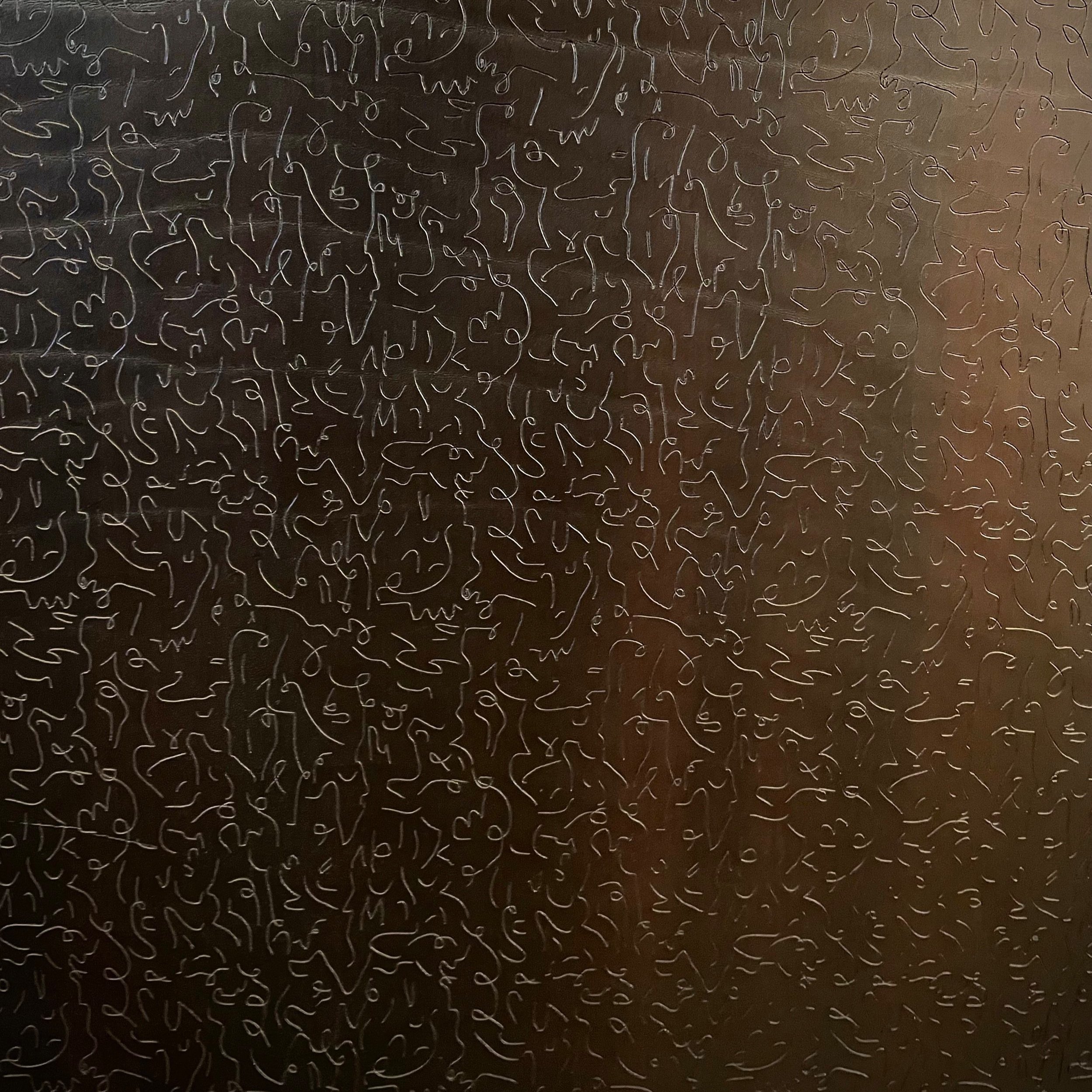 custom etched on heavy weight tile for table tops at Carlyle Hotel restaurant