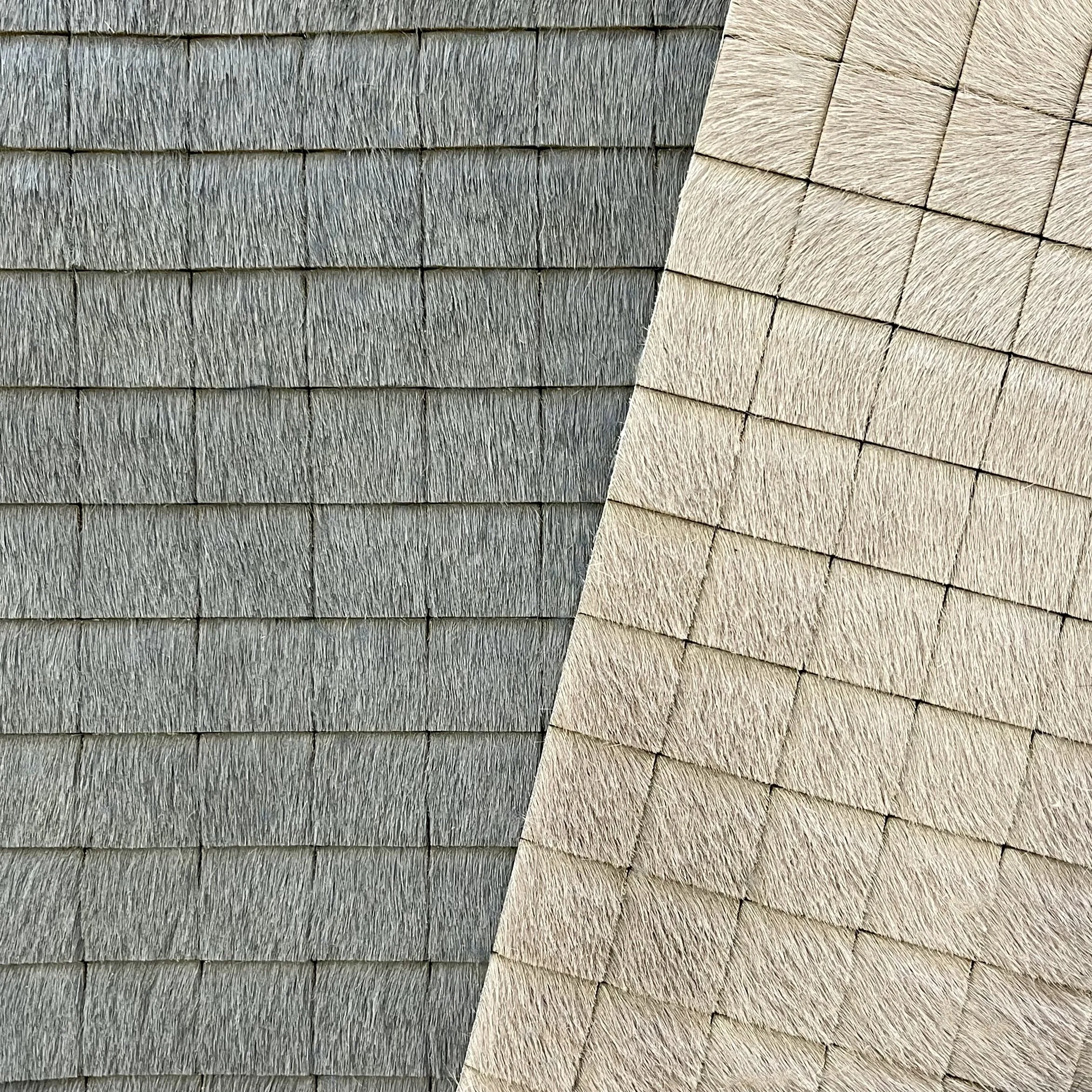 etched outline on elsie hair on hide