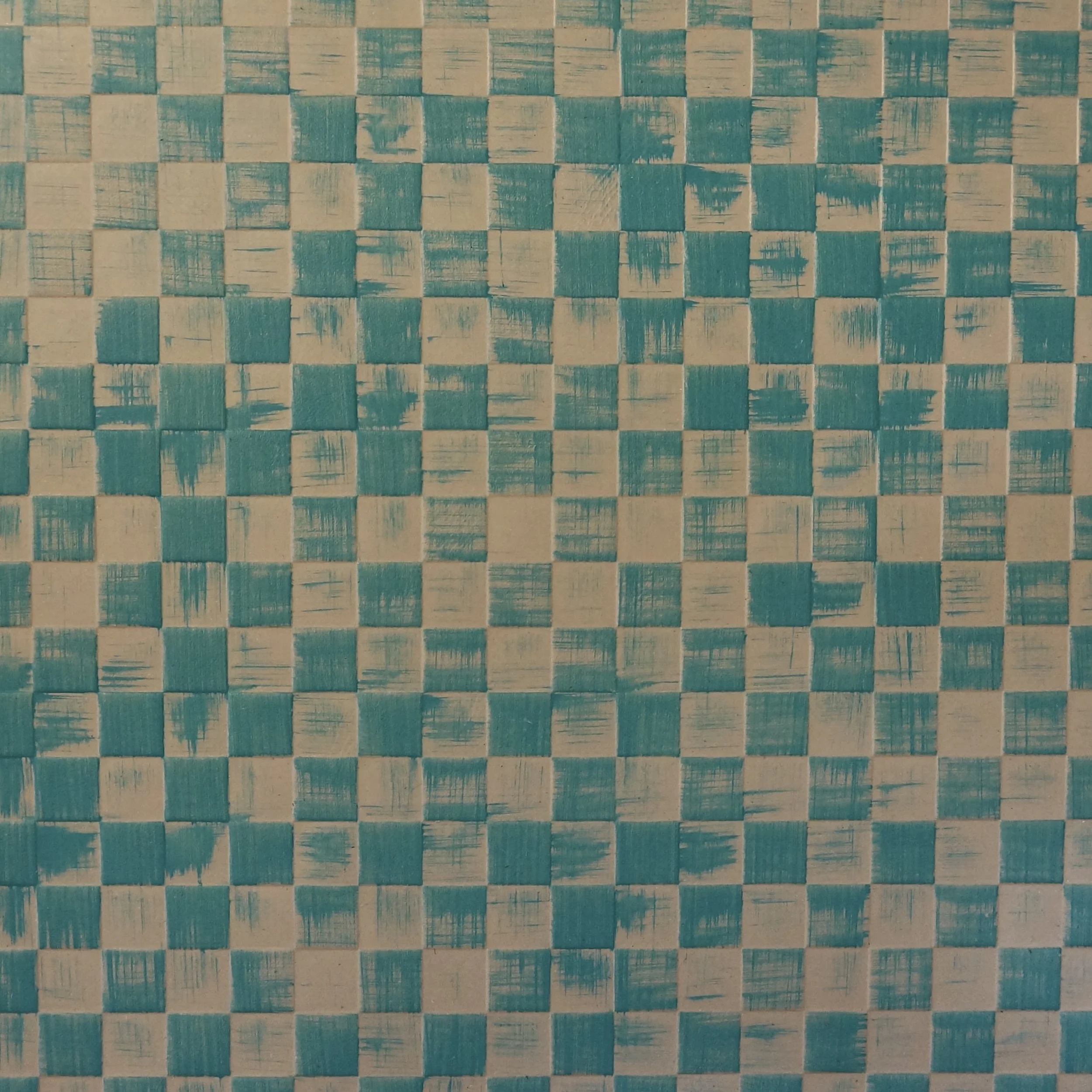 ON MAUDE LEATHER IN COLOR OYSTER WITH TURQUOISE PAINT