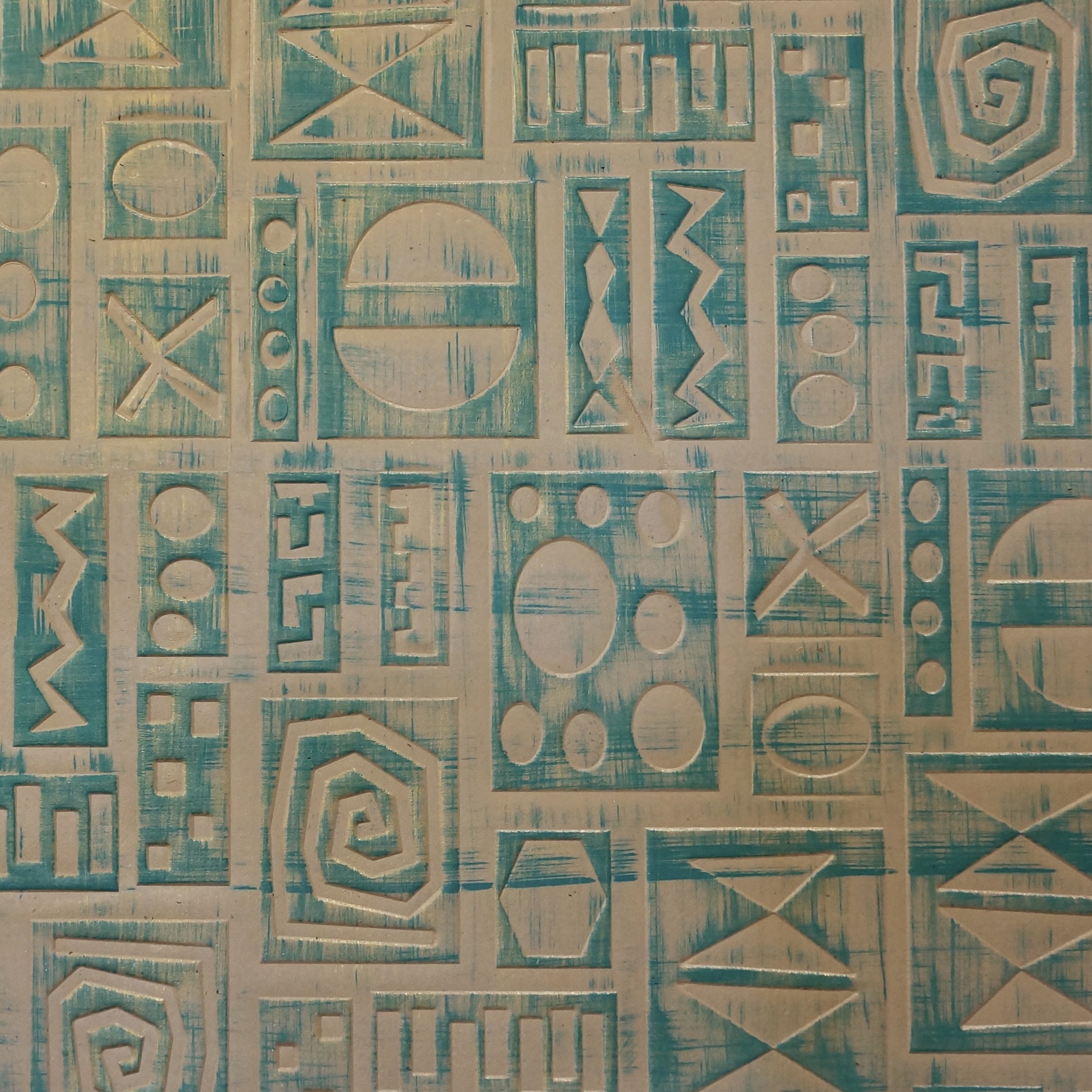 ON MAUDE LEATHER IN COLOR OYSTER WITH TURQUOISE BRUSHED TIPPING