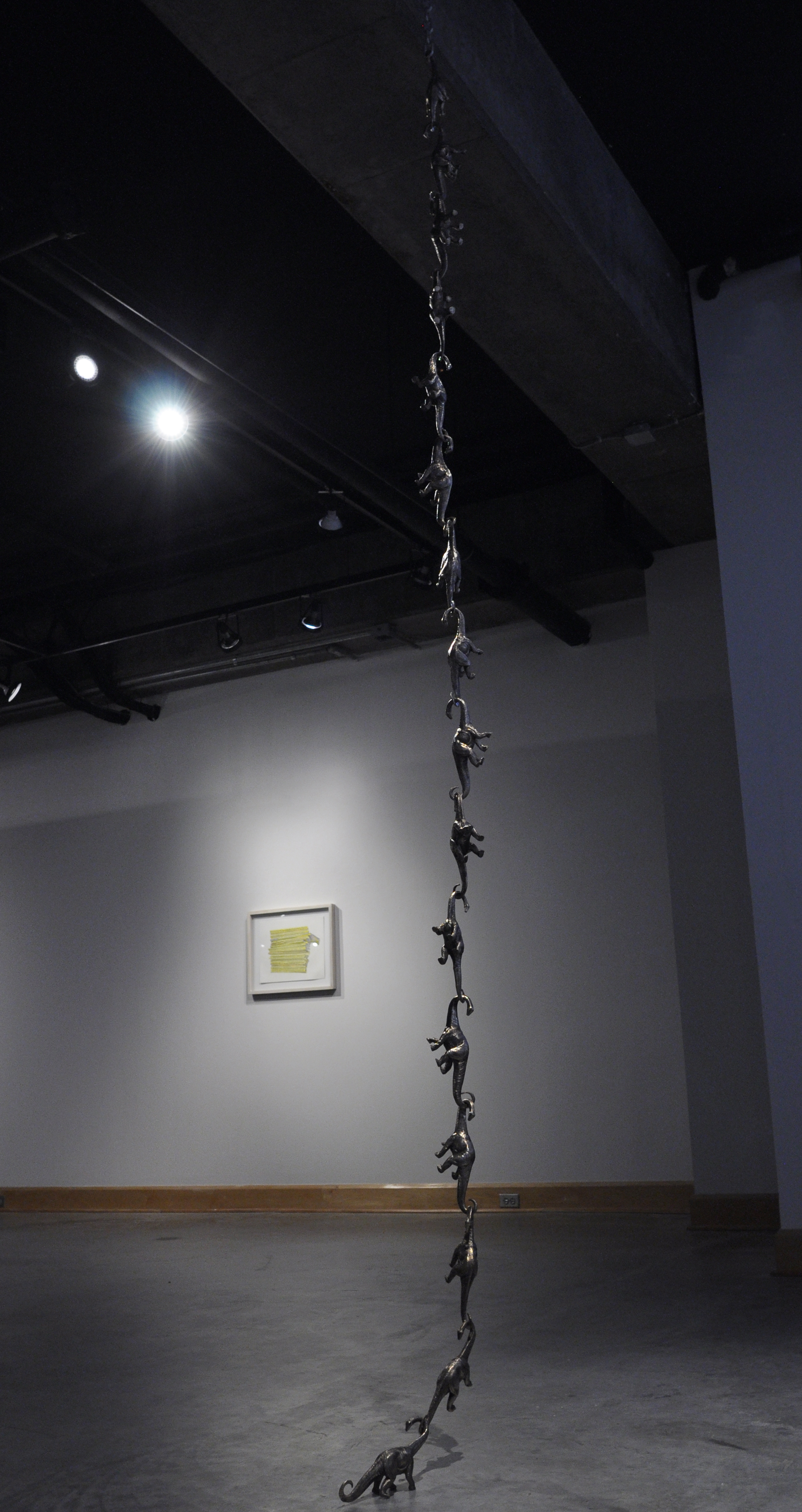  Untitled (dinosaur chain), 2019, 5”x3”x120”, cast bronze 