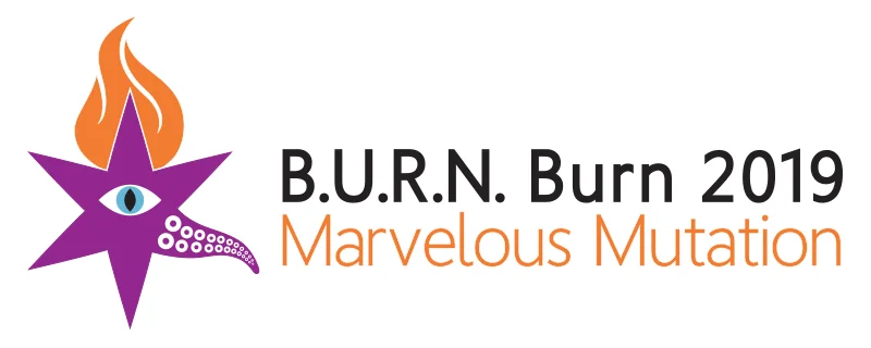 B.U.R.N. Burn 2019 logo, aka “BURNie”, by Scott Free