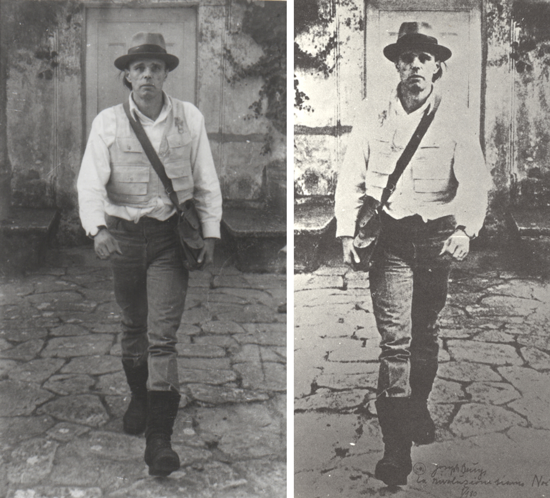Joseph Beuys, Casa Orlandi, 1971 serigrafia su pellicola, pezzo unico, (Silkscreen on film, unique piece), Joseph Beuys, La Rivoluzione siamo noi, 1971, copia eliografica (Blueprint), ed 1/180
