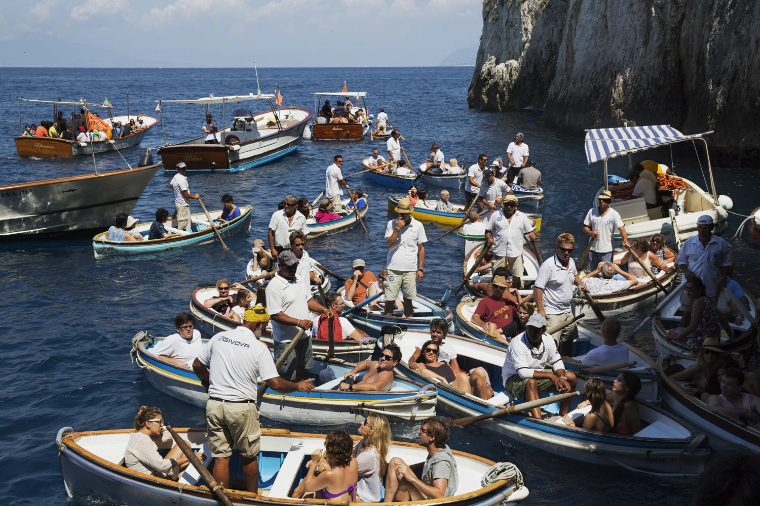 The Amalfi Coast Italy. Capri . Blue G rotto 2014 Pigment Print cm 65x90 ed. 1\10 (cm 100x150 ed. of 5) © Martin Parr / Magnum Photos / Studio Trisorio