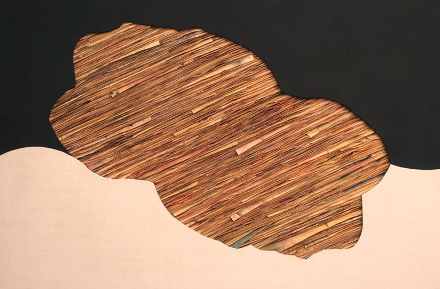 Umberto Manzo , 2011 Tecnica mista su carta e tela su legno \ mixed media on paper, canvas on wood cm 83x125