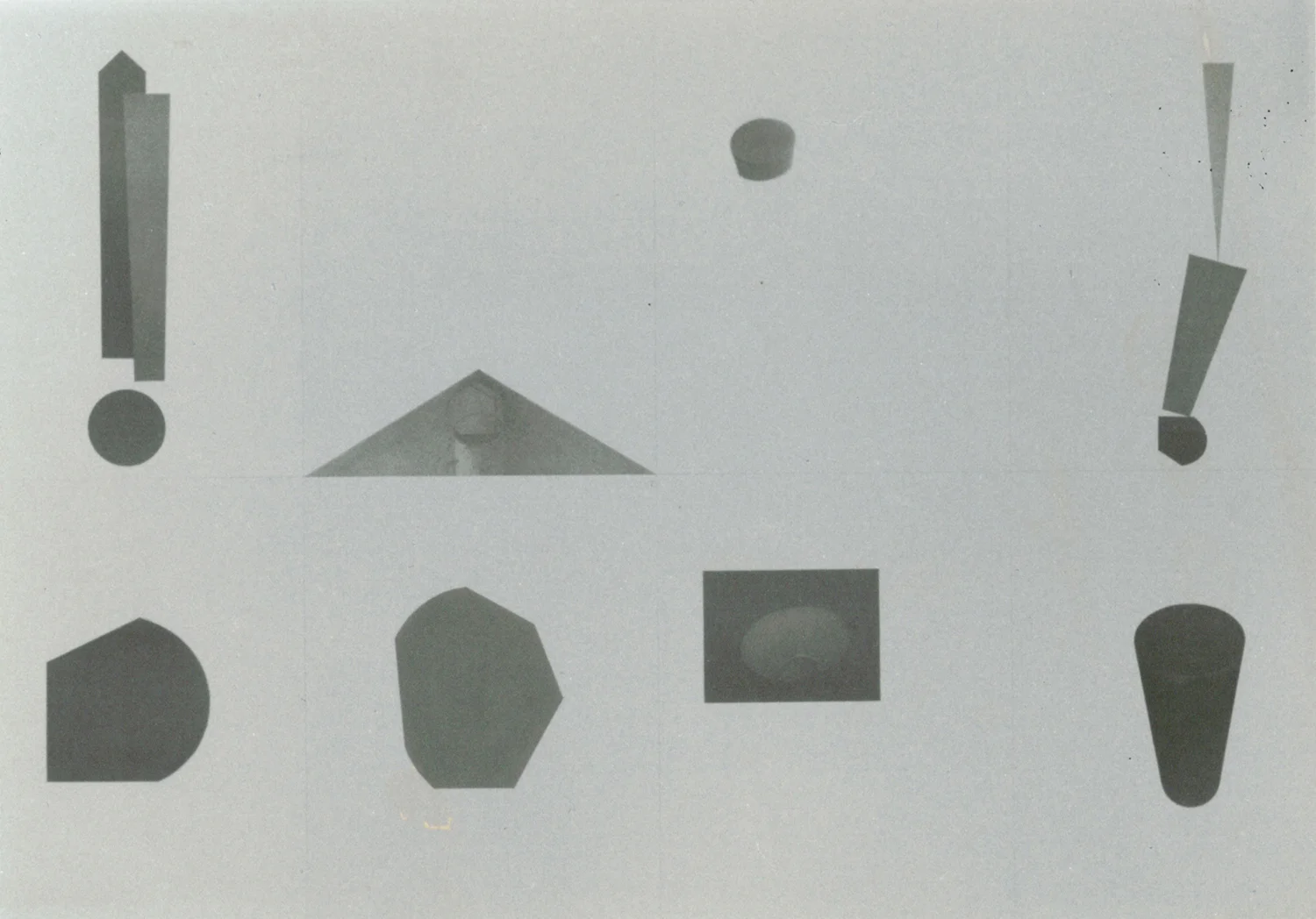 Ettore Spalletti, 1994, Composizione dalla mostra "L'uovo da bere" , intervento a matita su litografia, cm 64x96