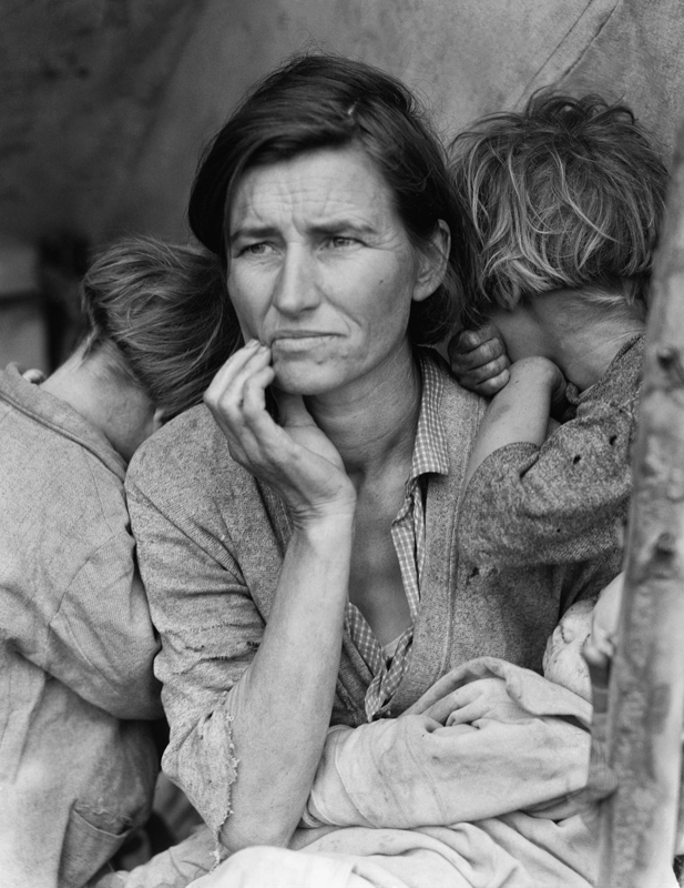 Dorothea Lange, Migrant Mother , Nipomo, San Luis Obispo County, California, 1936, cm 54x70, framed cm 81x66