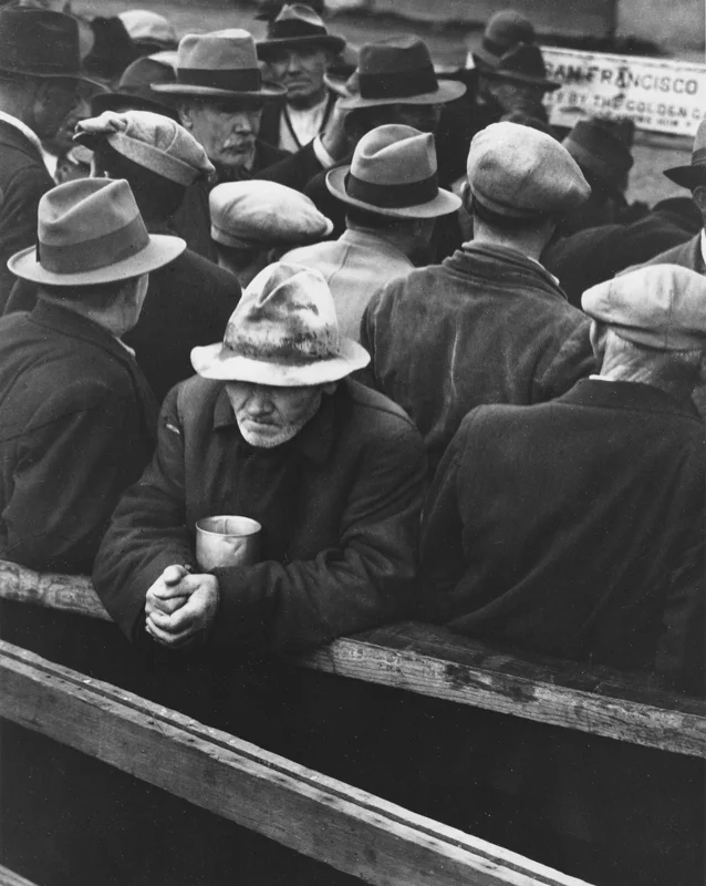 Dorothea Lange, White Angel Breadline , 1933, vintage print, cm 20,3x25,4, framed cm 45,5x45,5