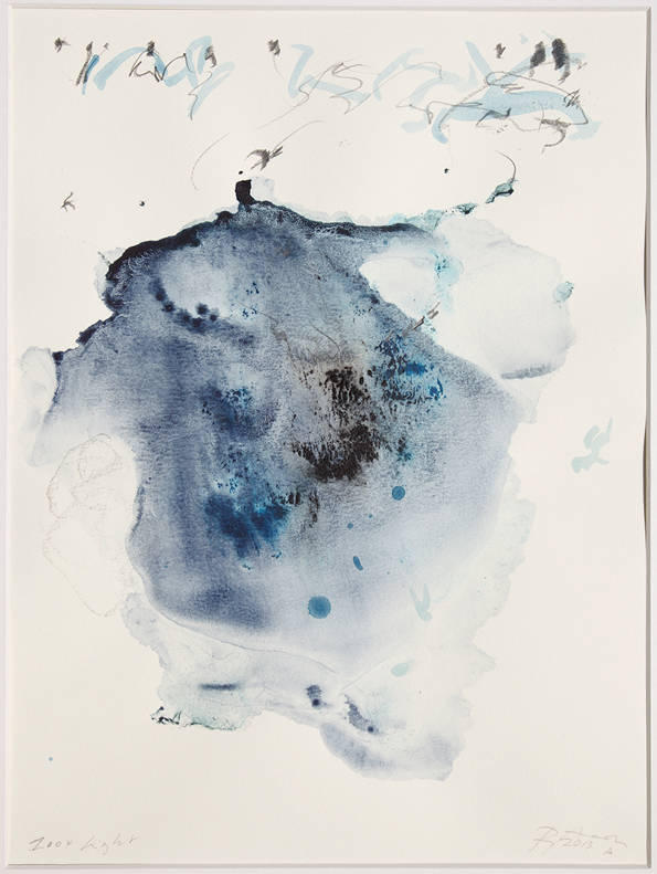 1004 Night , 2013, pencil and acrylic on paper, cm 40x30 (framed cm 64x52)