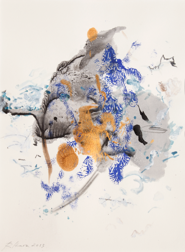 Untitled , 2013, pencil and acrylic on paper, cm 40x30 (framed cm 64x52)