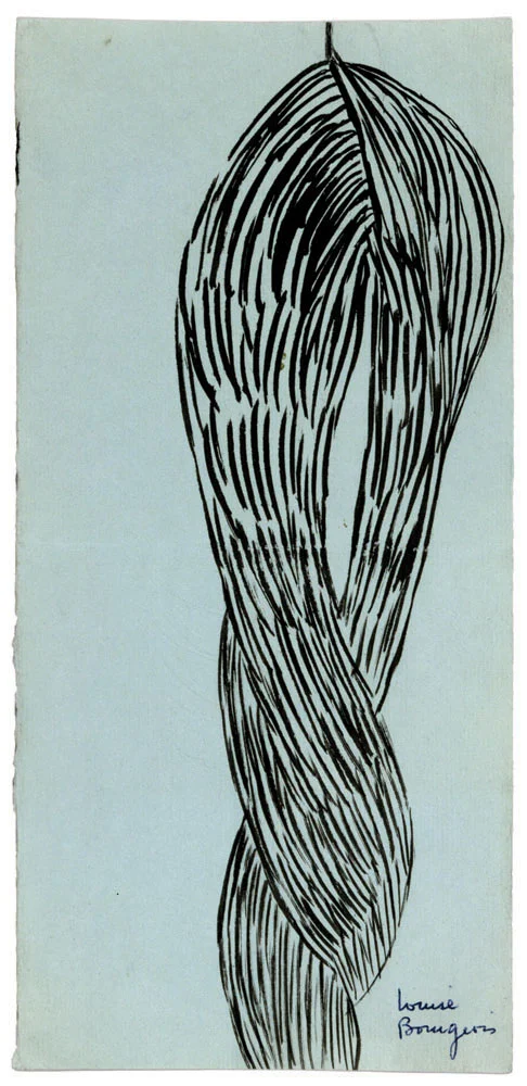 Untitled , 1950, ink on blue paper, 21.6 x 10.2 cm Ph Christopher Burke © The Easton Foundation/SIAE