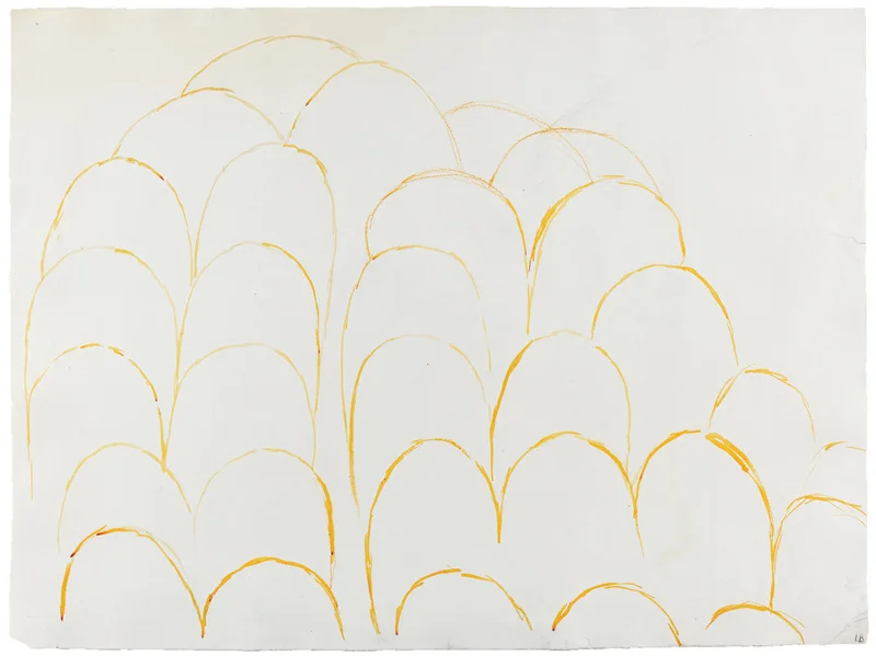 Cumuls , 1972, watercolor on paper, 66 x 88.9 cm Ph Christopher Burke © The Easton Foundation/SIAE