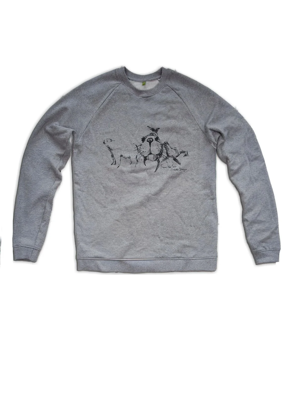 Collette Dinnigan Arctic Wildlife Grey Sweatshirt