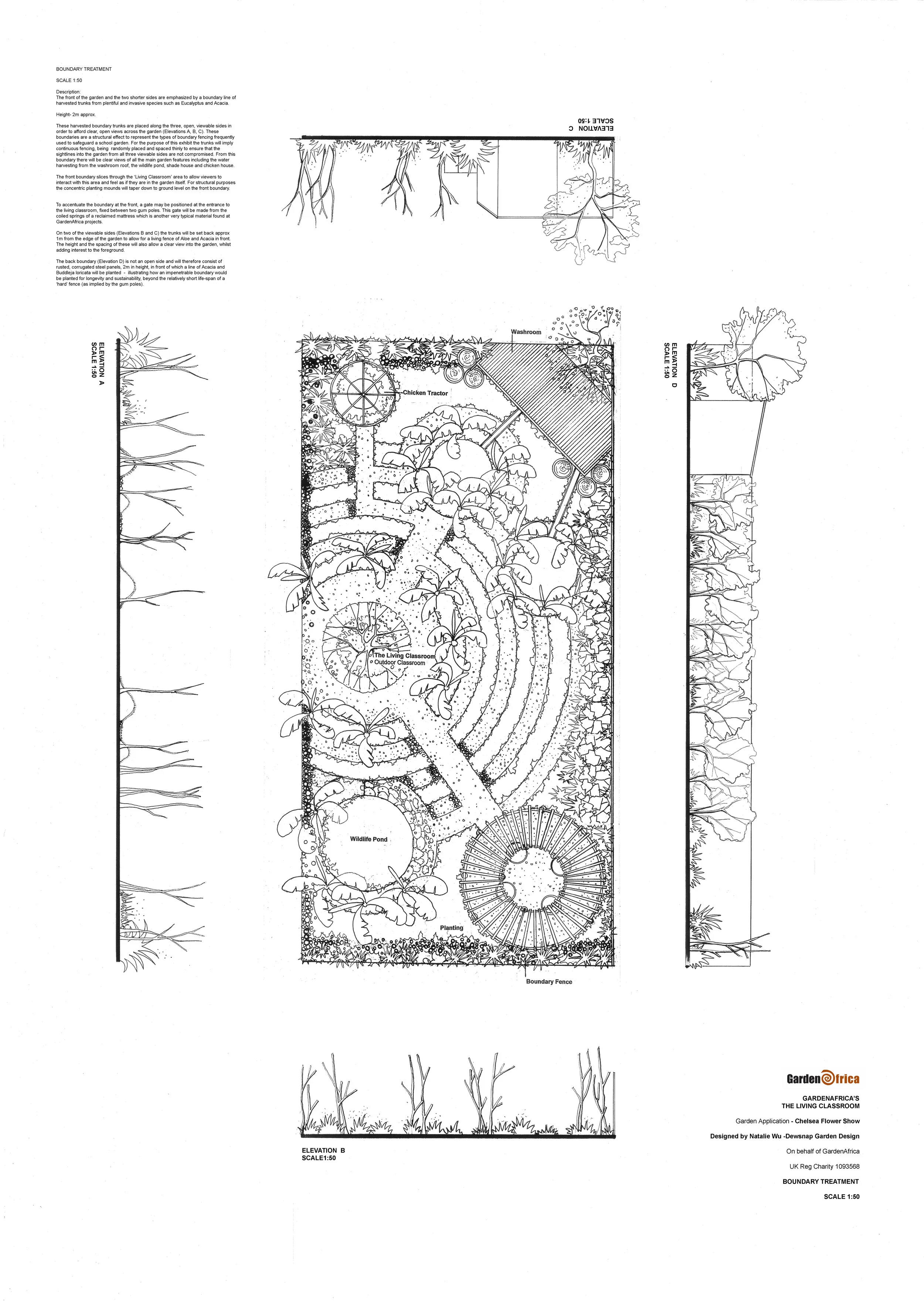 Thanks to Natalie Wu - we'd welcome your using or reproducing any part of this lovely schools garden design to encourage children in to the garden to study the wildlife this design encourages.