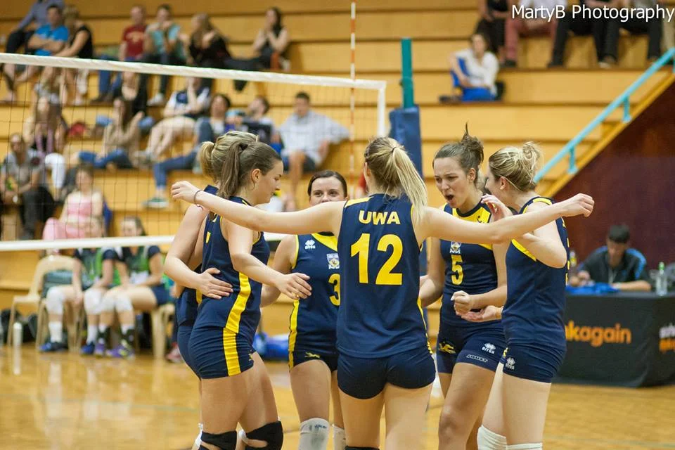 UWA volleyball club super league women competing in the 2014 grand final - marty b photo