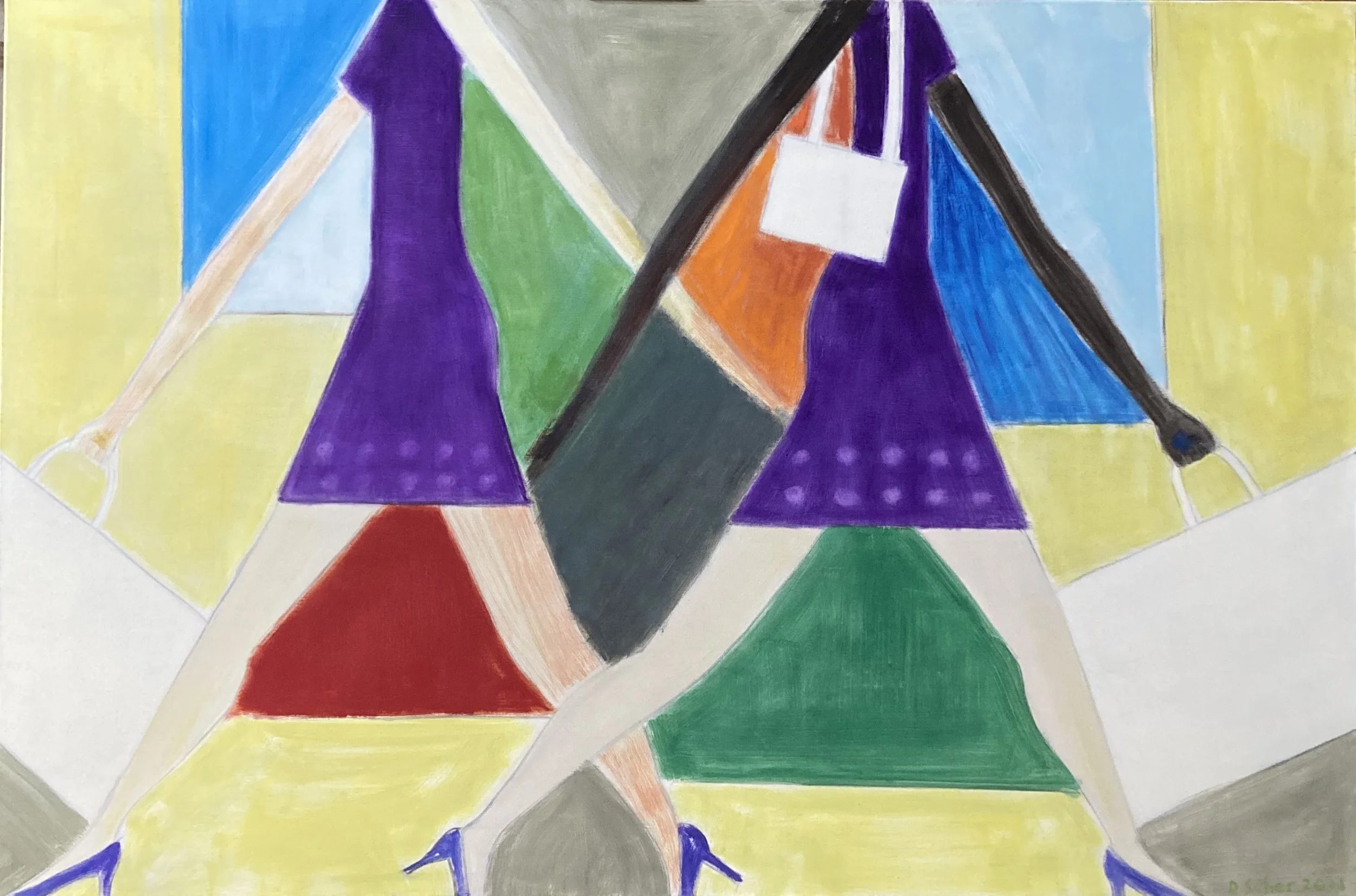 Back to Back 2021   Oil on linen   150 x 100 cm