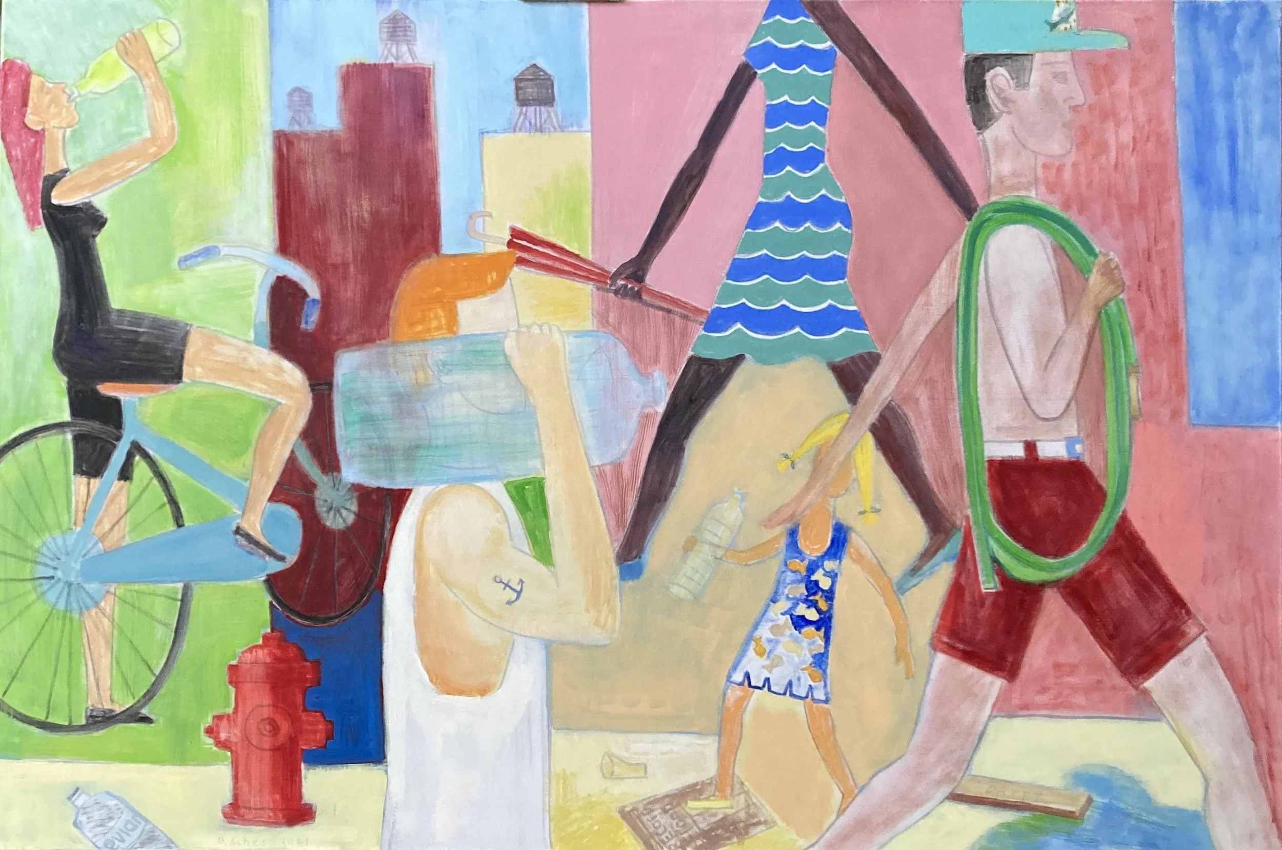 H2O 2021   Oil on linen   150 x 100 cm