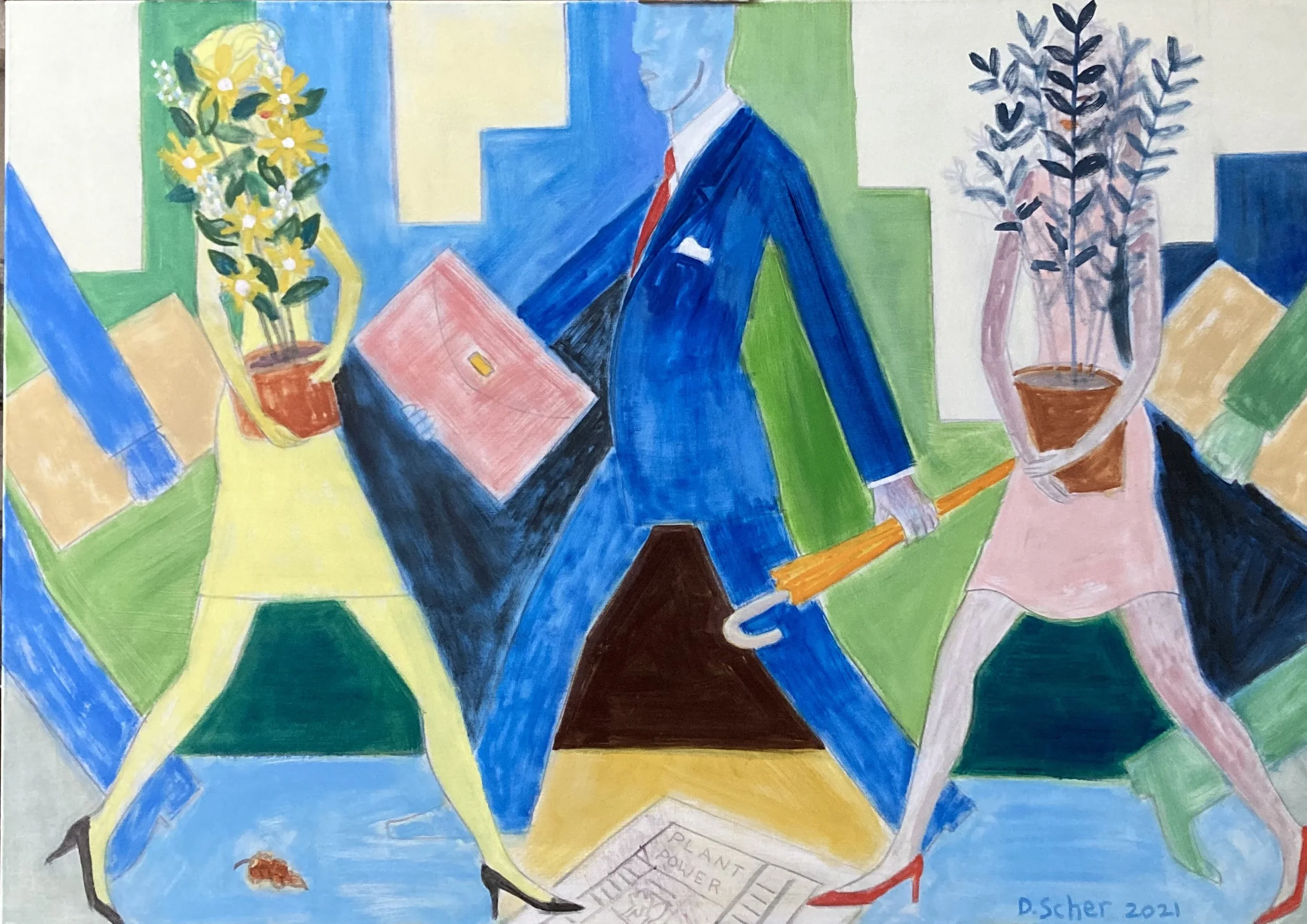 Les Belles Plantes 2021   Oil on linen   150 x 100 cm