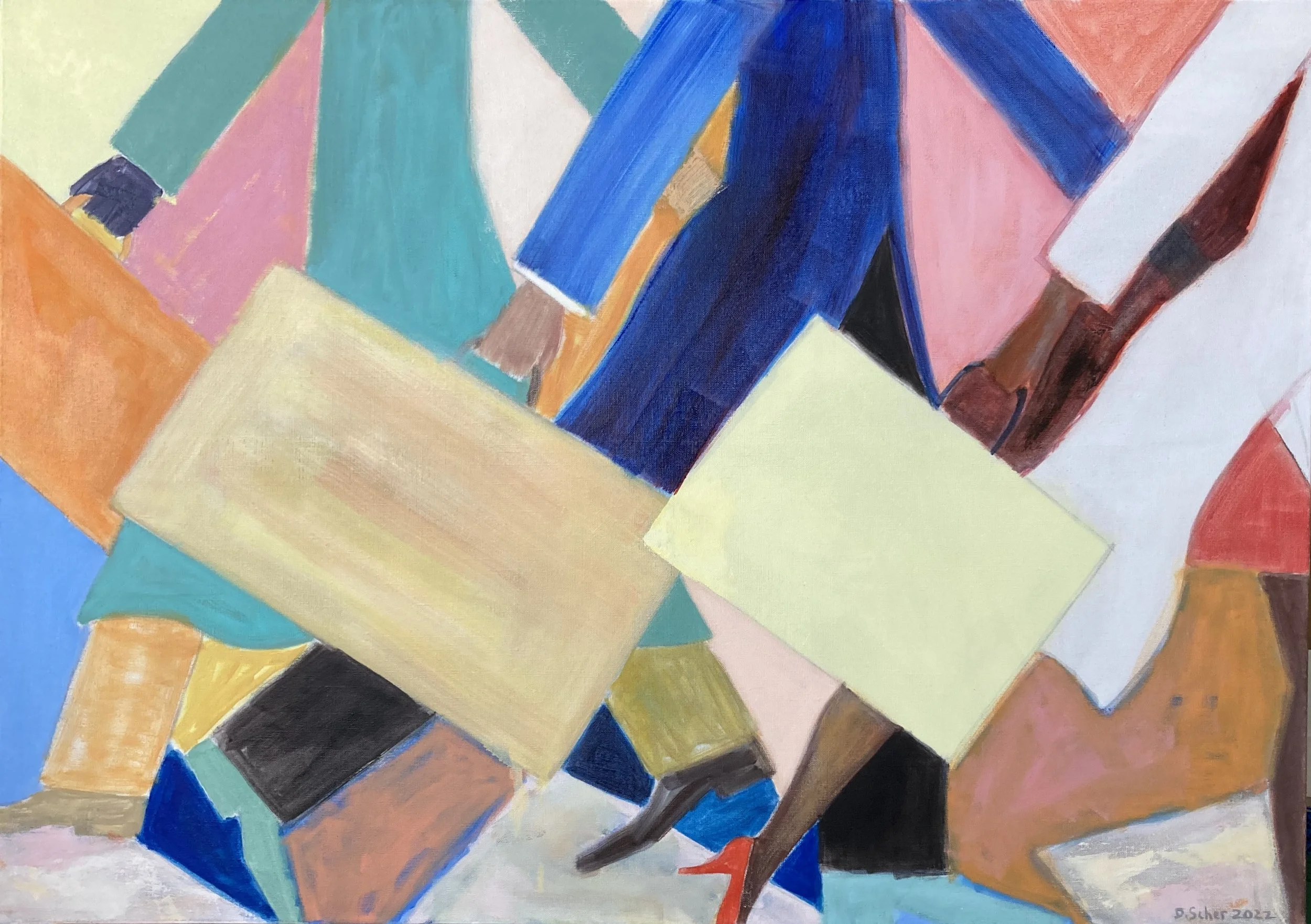 Rush Hour I     120 x 85 cm     Oil on linen     2022