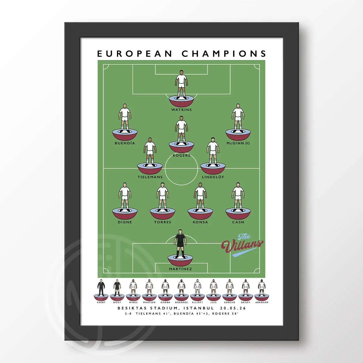 Aston Villa Europa League Winners 2026 Poster