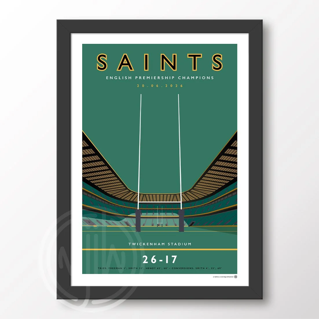 Northampton Saints Twickenham 2026 Poster