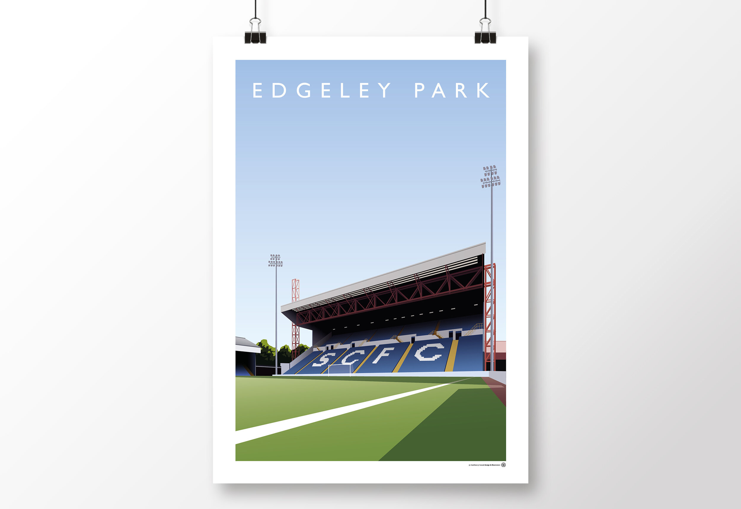 EDGELEY PARK 'HOME OF STOCKPORT COUNTY FC' REPLICA ROAD SIGN 