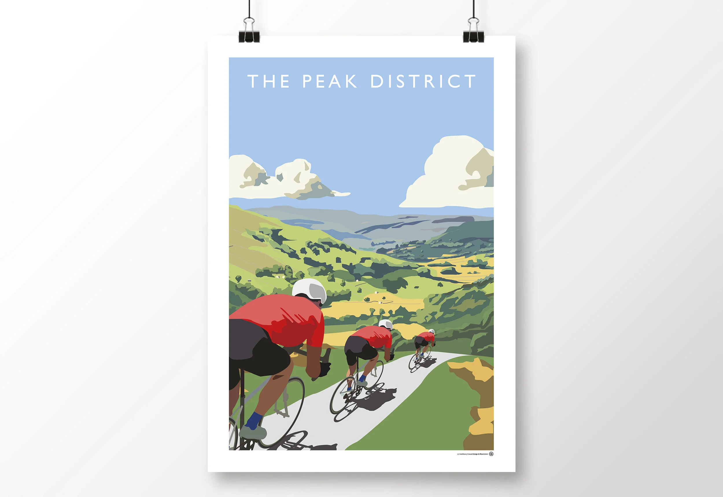 Peak District Poster Cycling