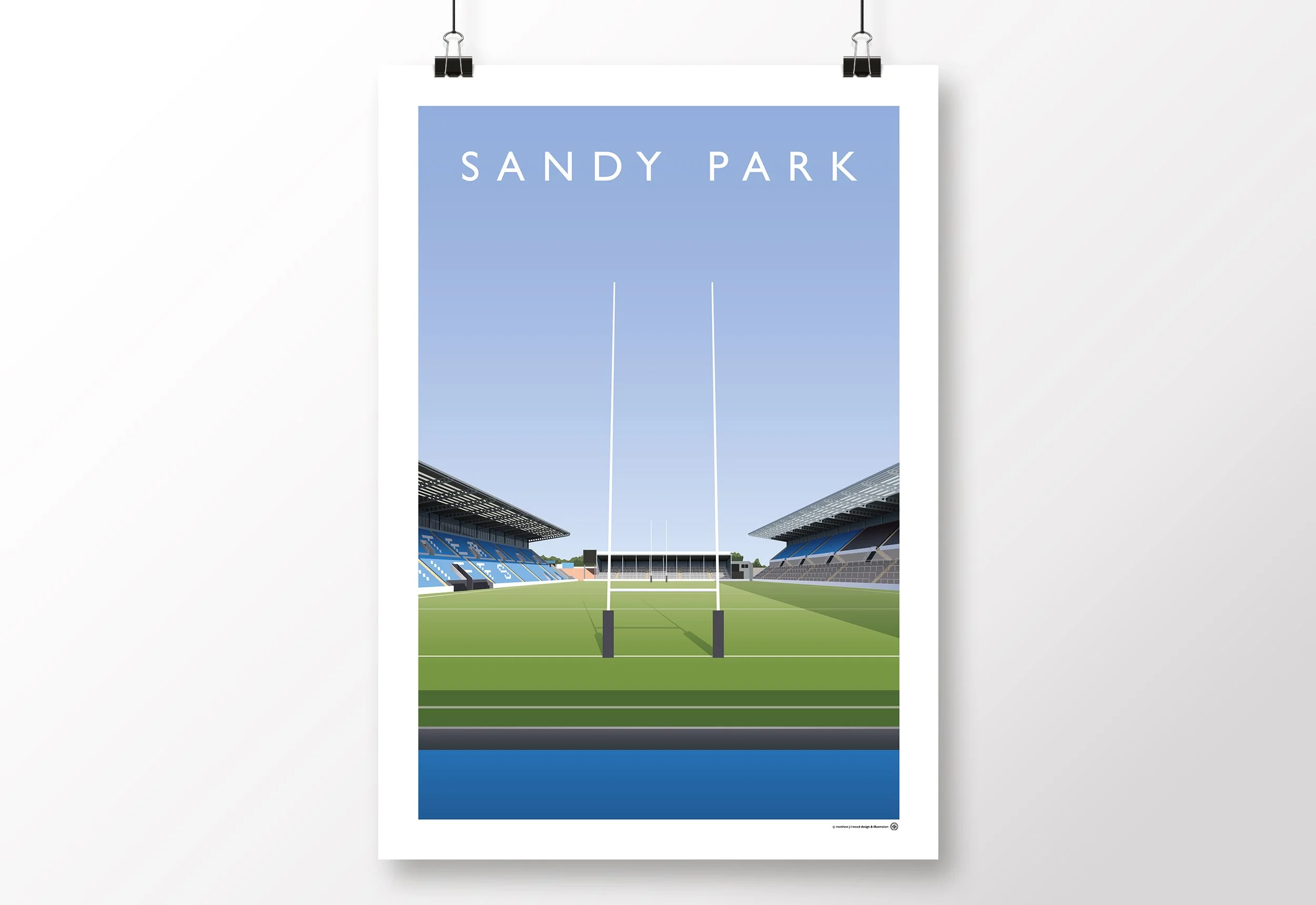 Sandy Park View Towards The North Terrace Exeter Chiefs Poster