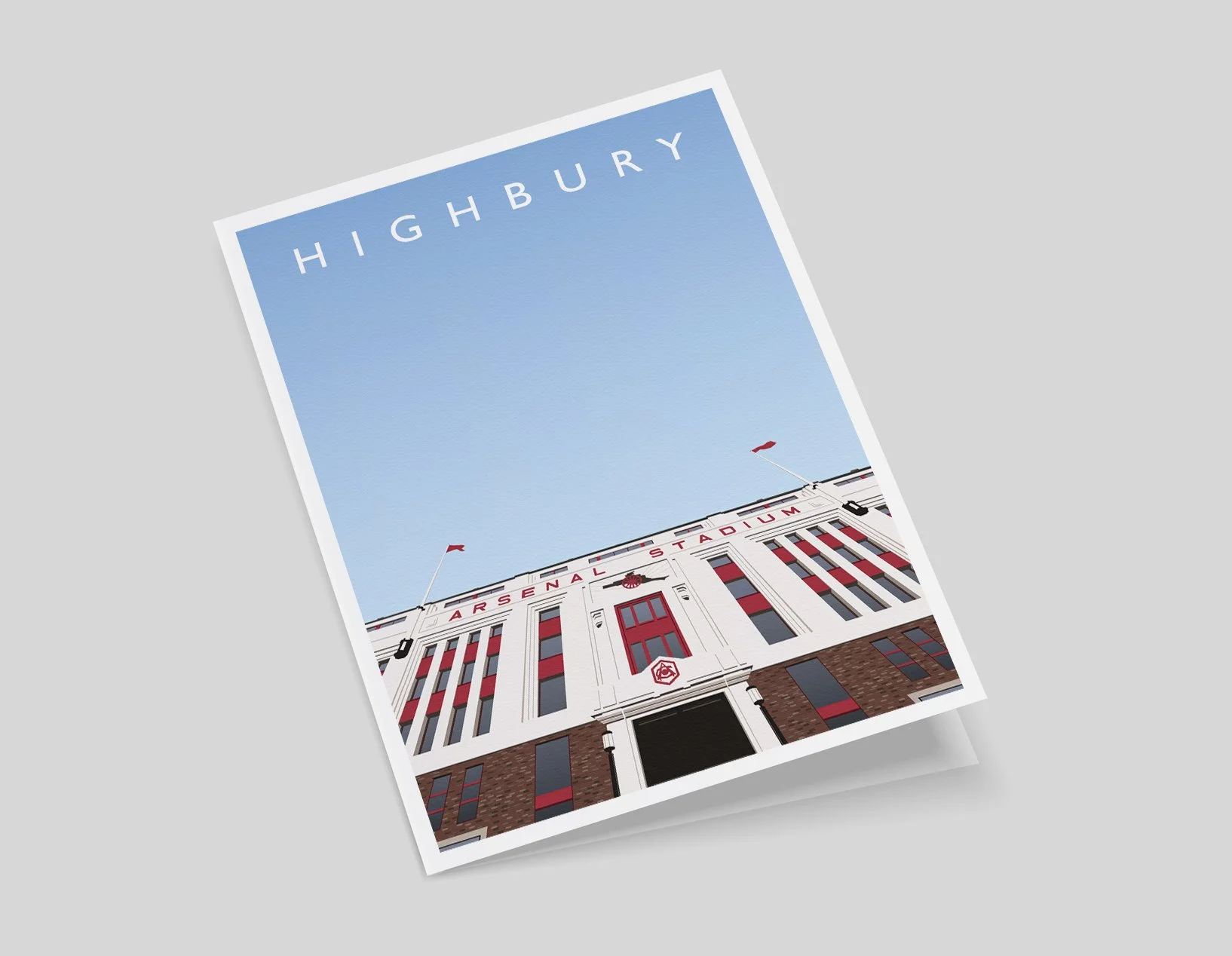 AFC Highbury Stadium Greetings Cards x5 CW