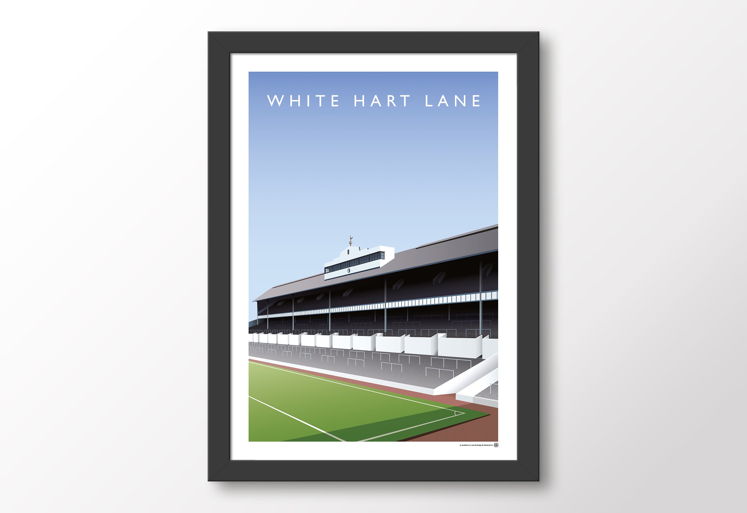 Tottenham White Hart Lane The Shelf Poster Matthew J I Wood Design