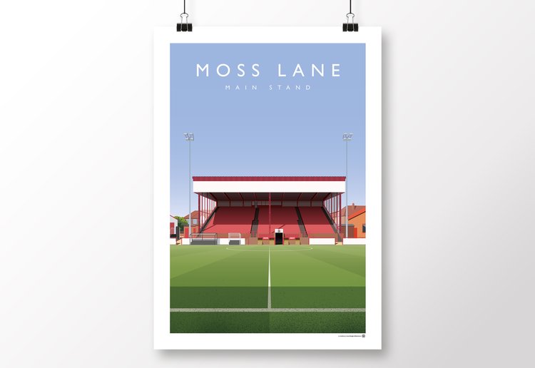 Altrincham Moss Lane Stadium Framed High Quality Football 